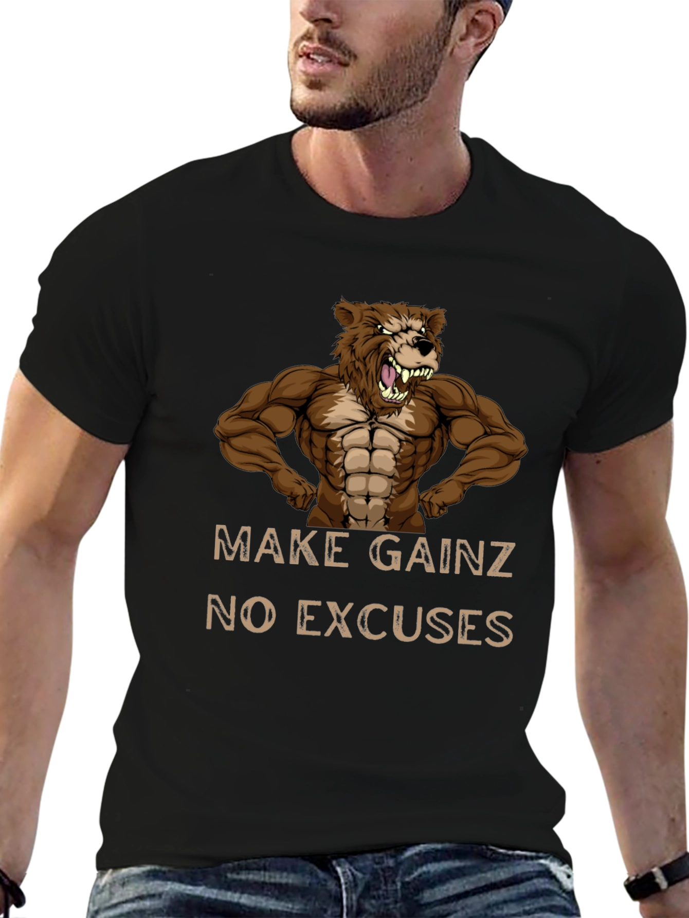Make Gainz T-Shirt - No Excuses Fitness Tee