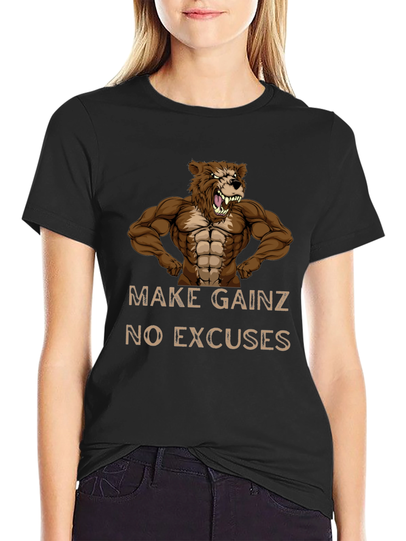 Make Gainz T-Shirt - No Excuses Fitness Tee