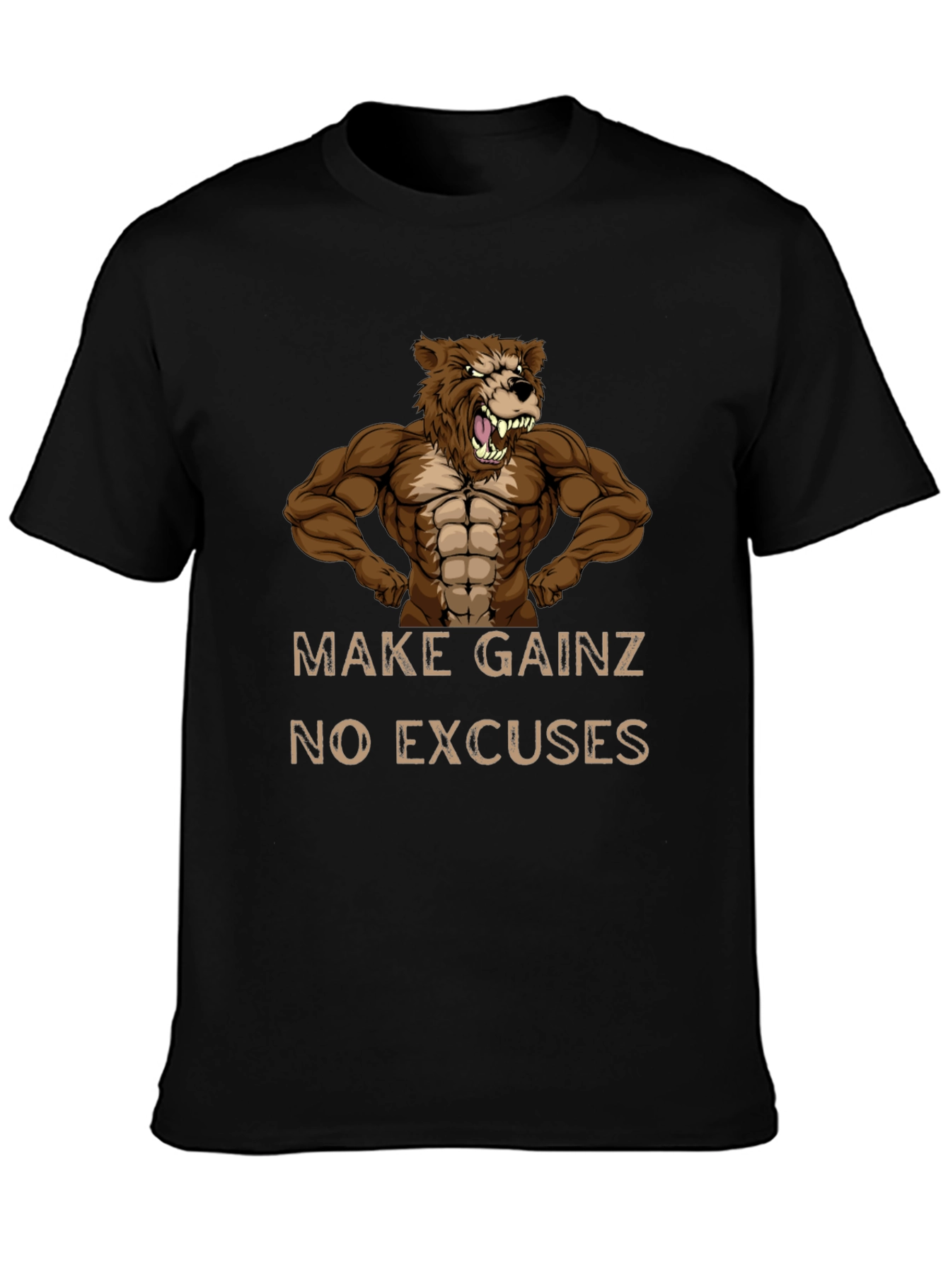 Make Gainz T-Shirt - No Excuses Fitness Tee