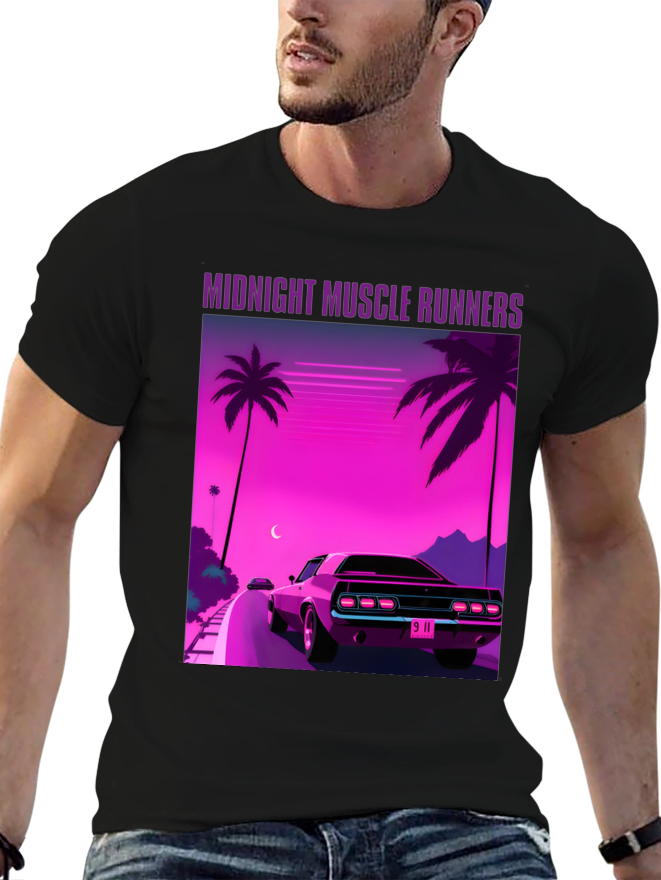Midnight Muscle Runners Graphic Tee