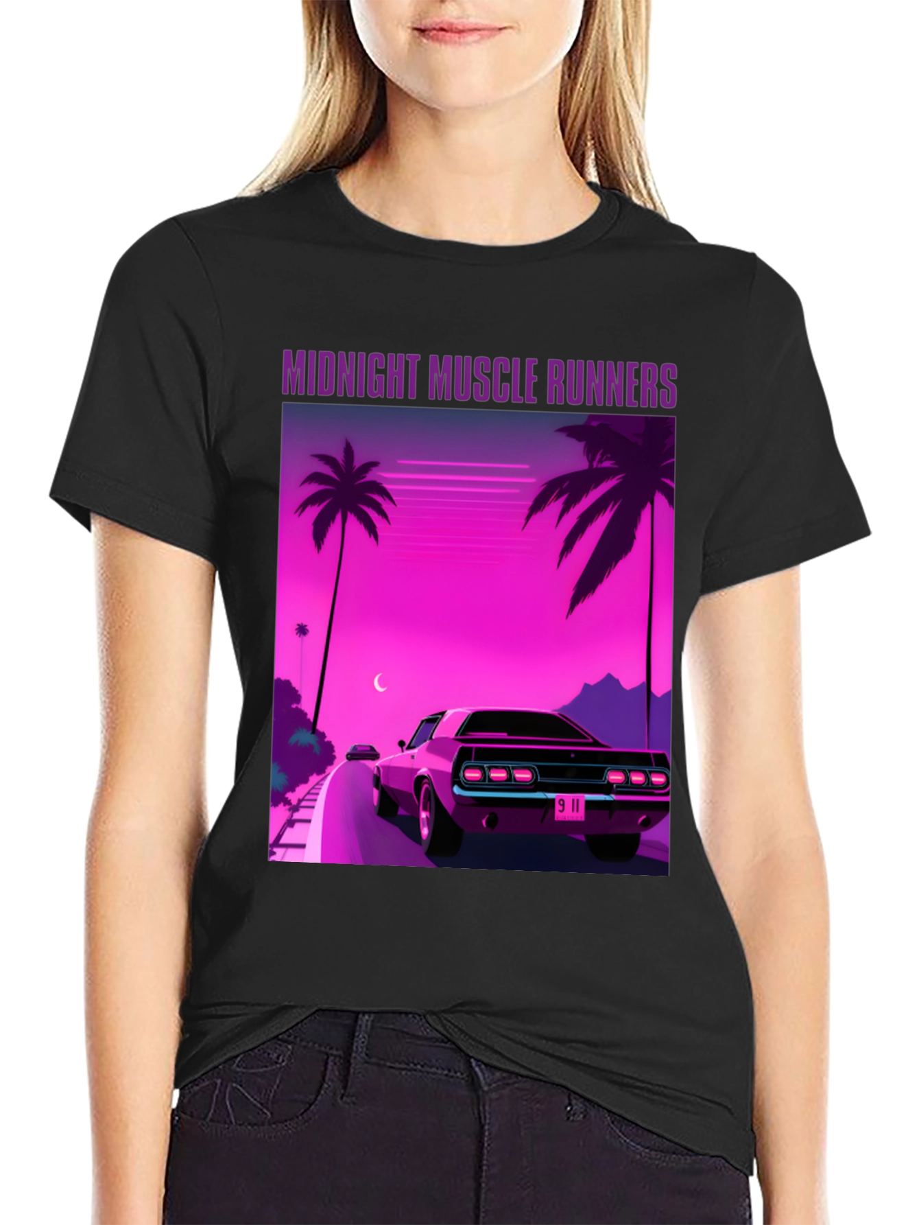 Midnight Muscle Runners Graphic Tee