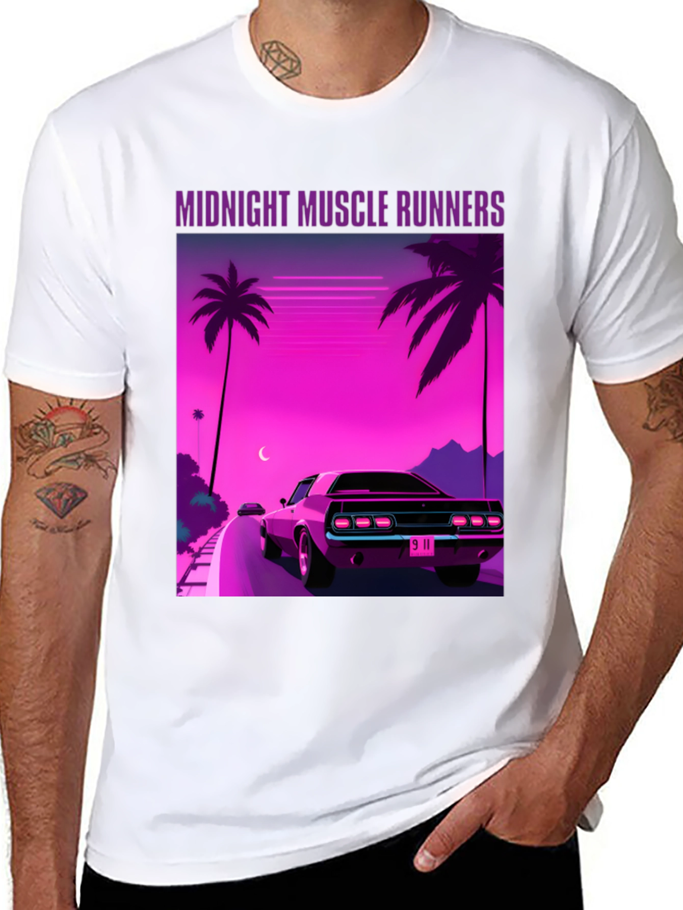 Midnight Muscle Runners Graphic Tee