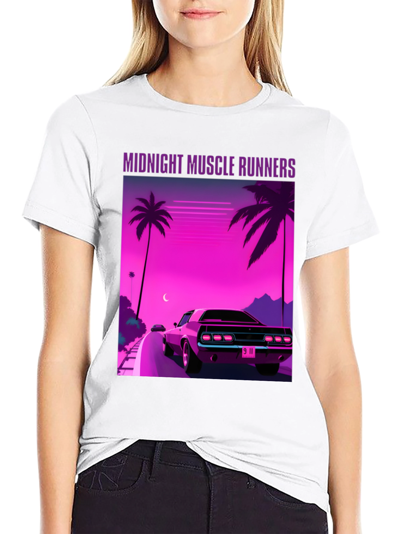 Midnight Muscle Runners Graphic Tee