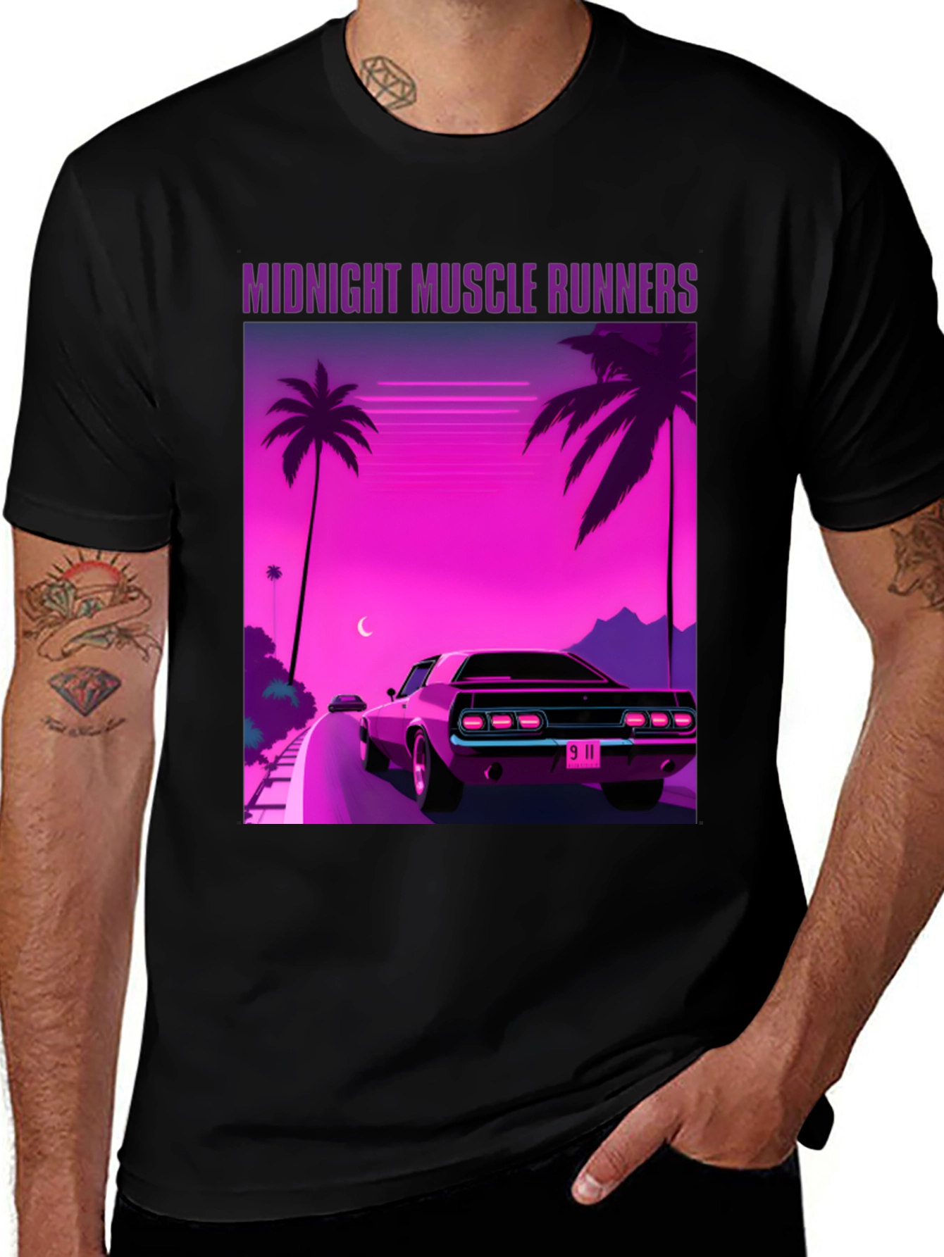 Midnight Muscle Runners Graphic Tee