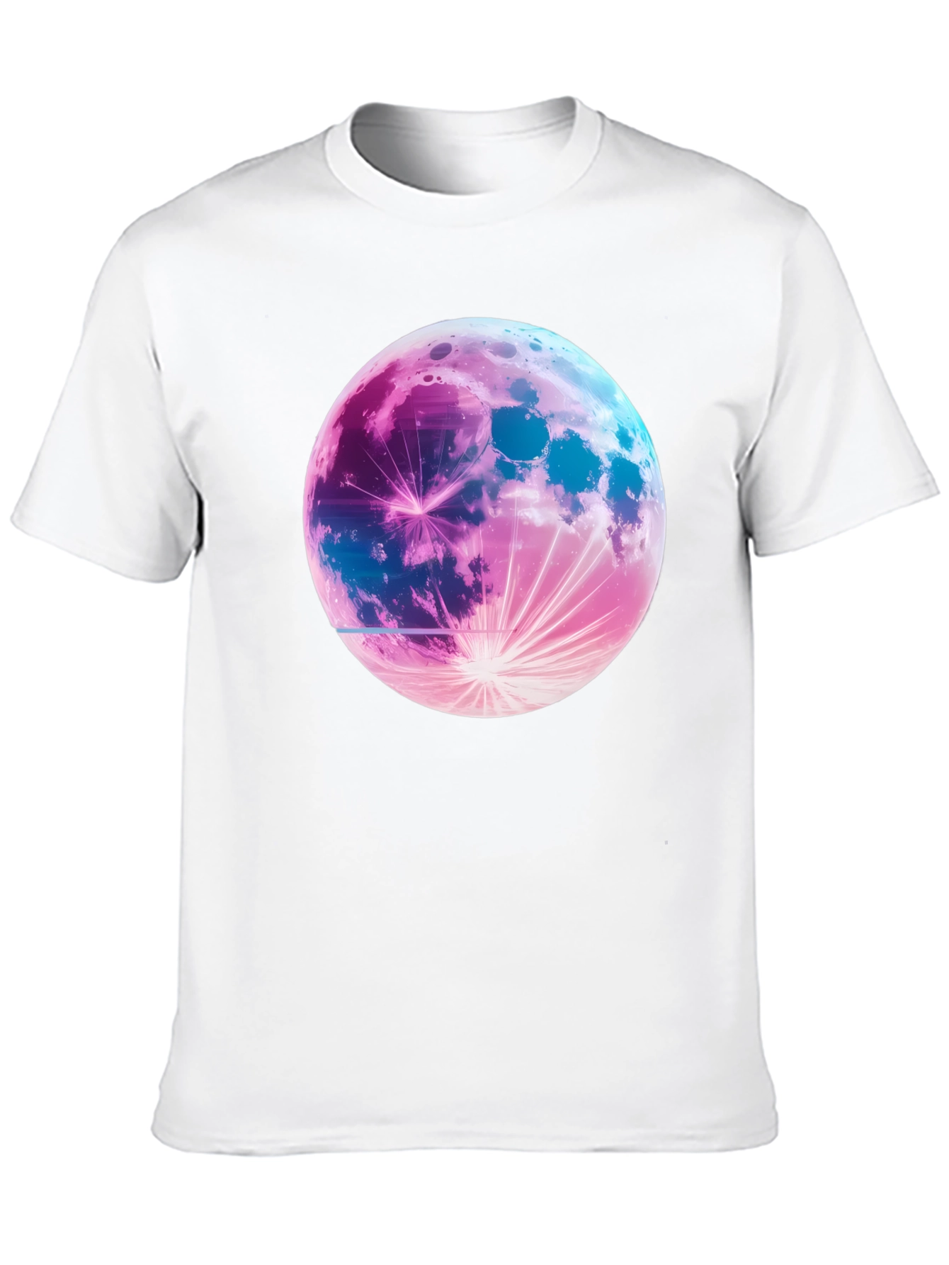 Cosmic Moon Graphic T-Shirt - Black