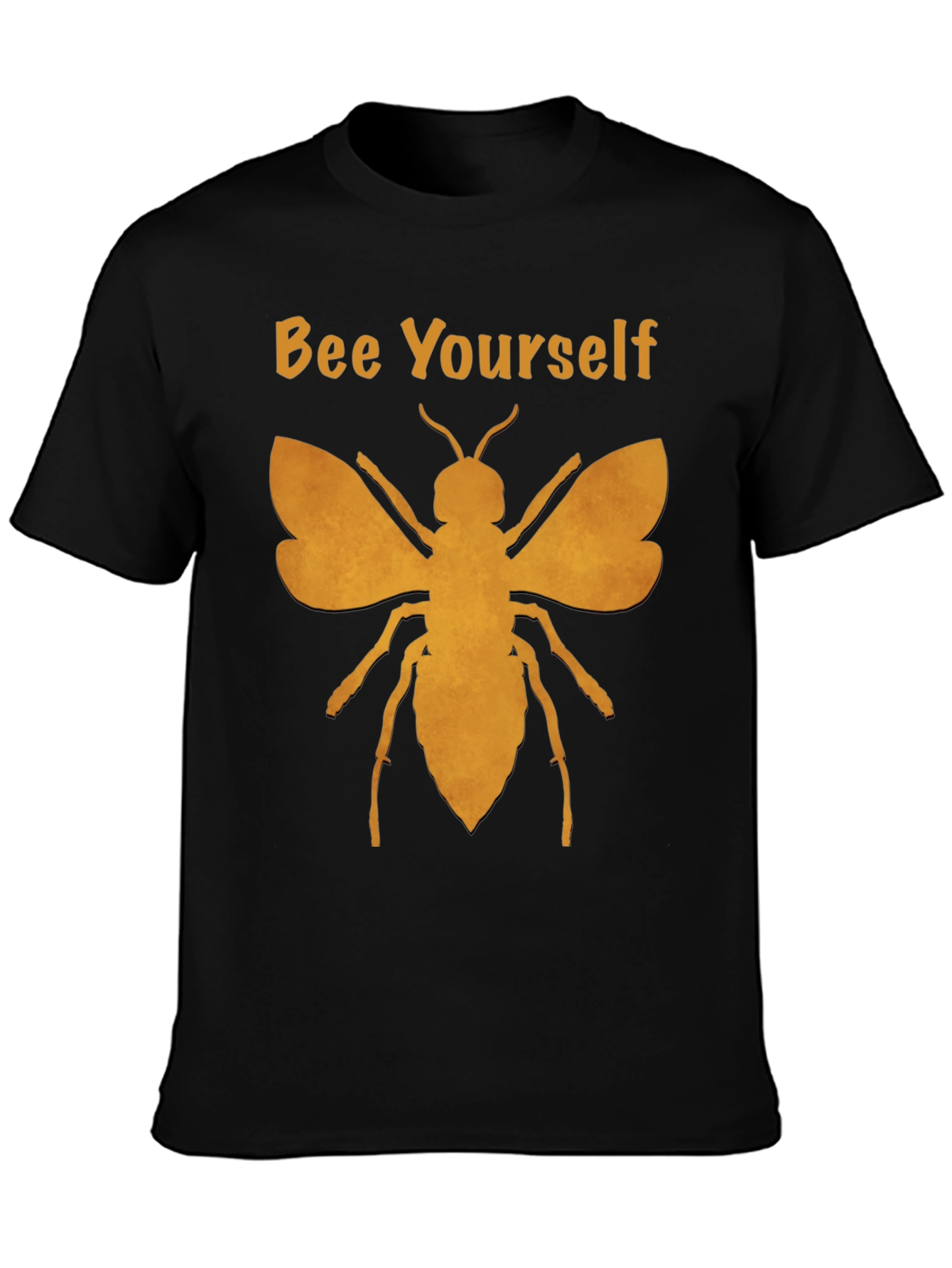 Bee Yourself Graphic T-Shirt - Black Cotton Blend Tee