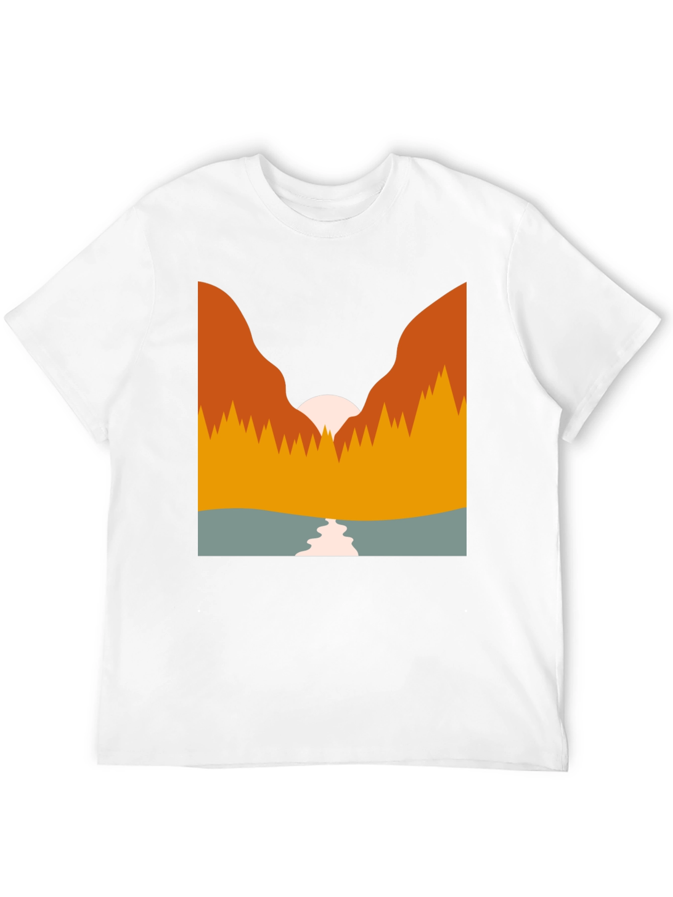 Mountain Sunset Graphic Tee - Black