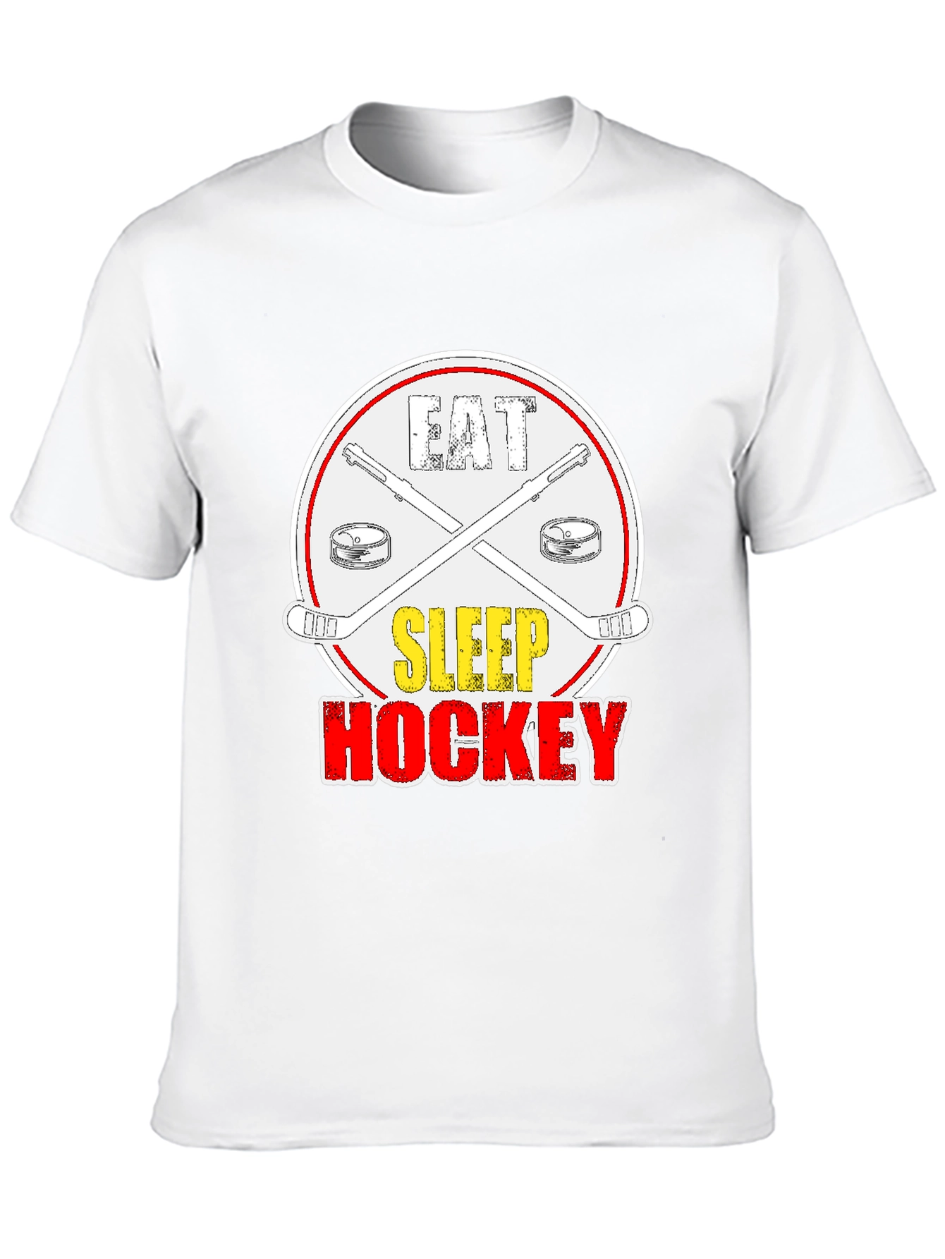 Eat Sleep Hockey Graphic T-Shirt - Black