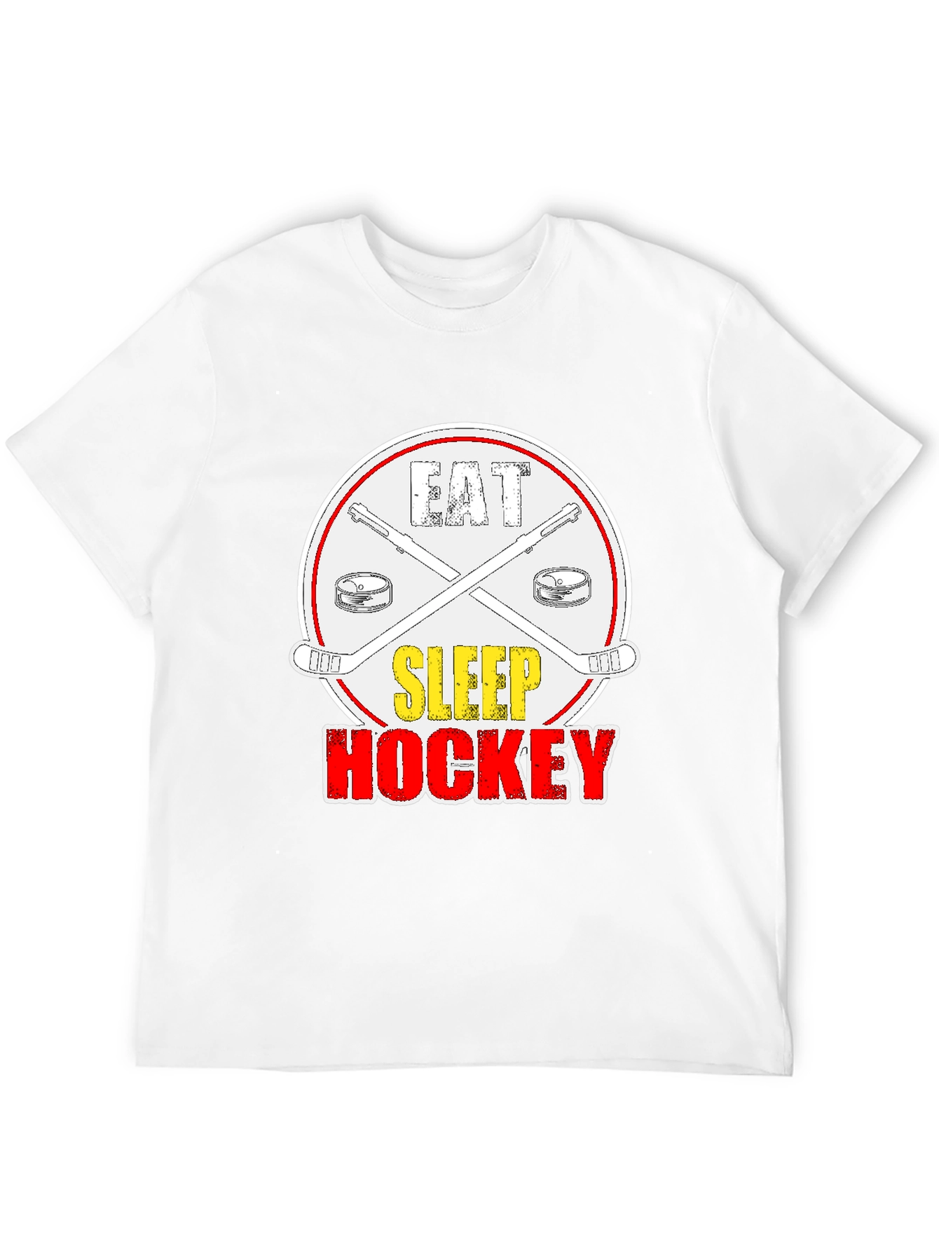 Eat Sleep Hockey Graphic T-Shirt - Black