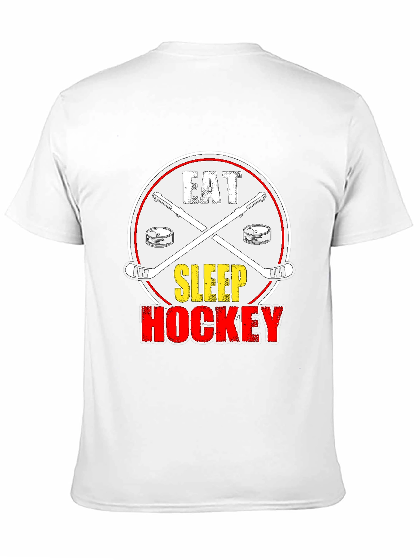 Eat Sleep Hockey Graphic T-Shirt - Black