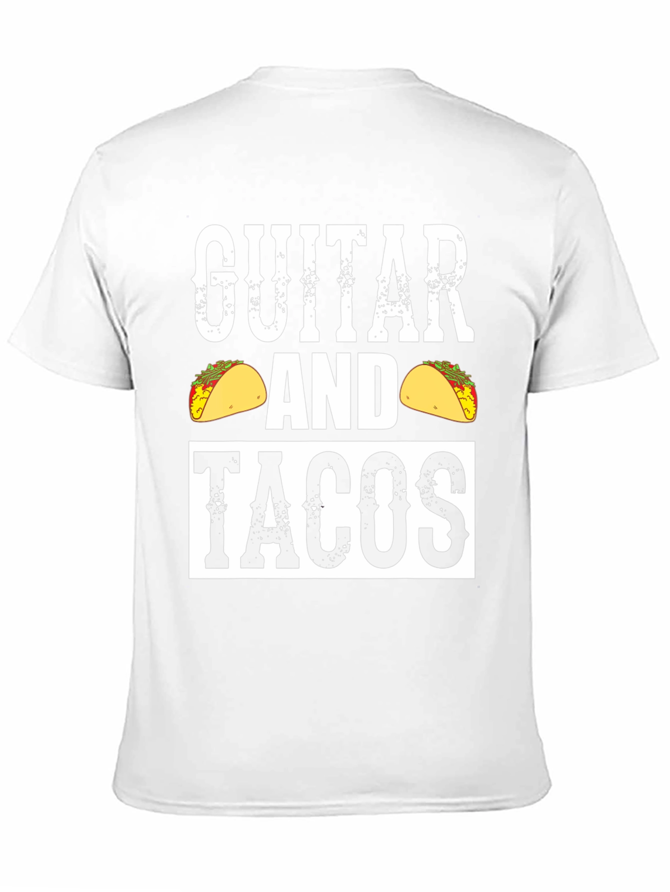 Guitar And Tacos Graphic Tee - Black Cotton Shirt