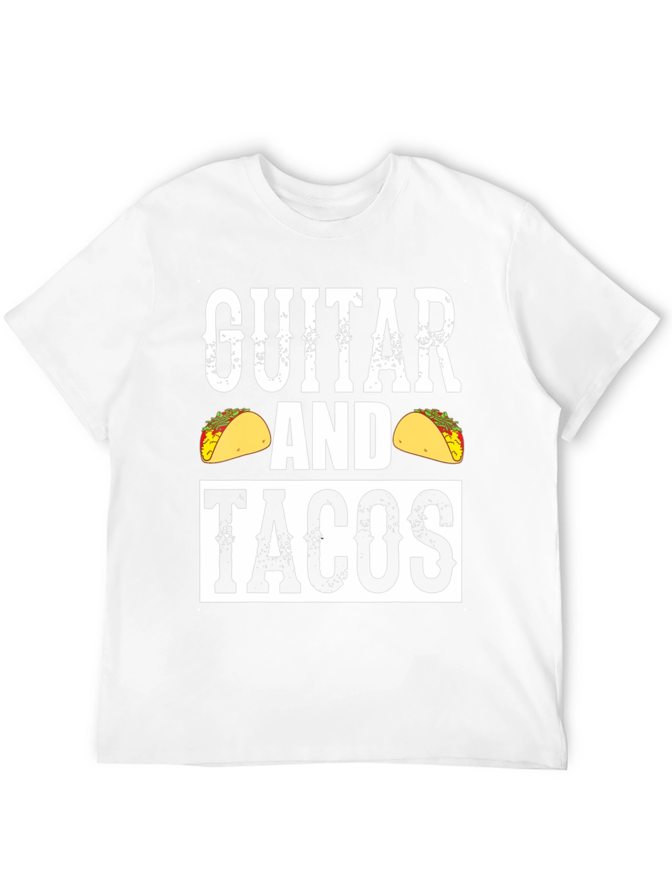 Guitar And Tacos Graphic Tee - Black Cotton Shirt