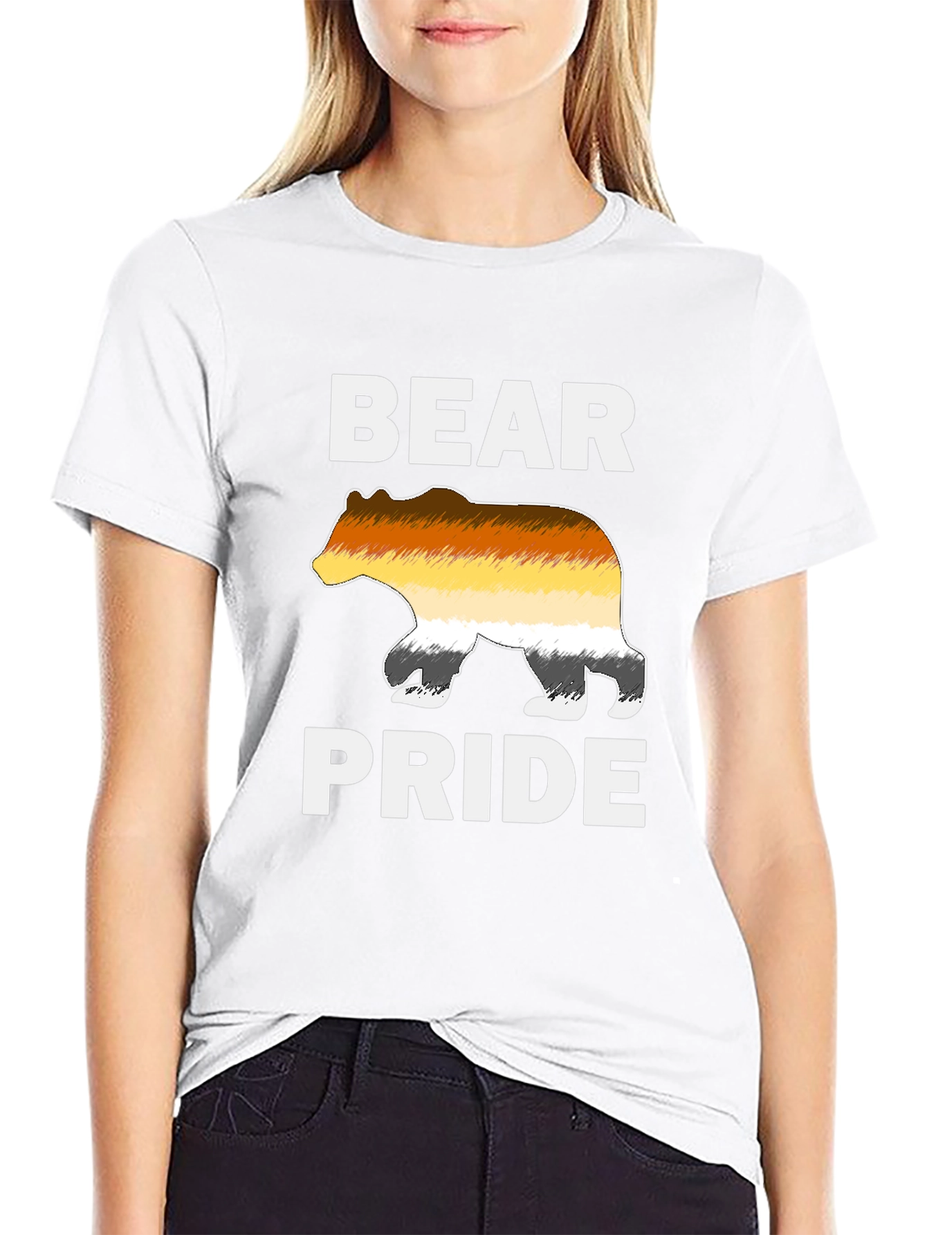 Bear Pride T-Shirt LGBT Gay Pride Bear Flag Tee