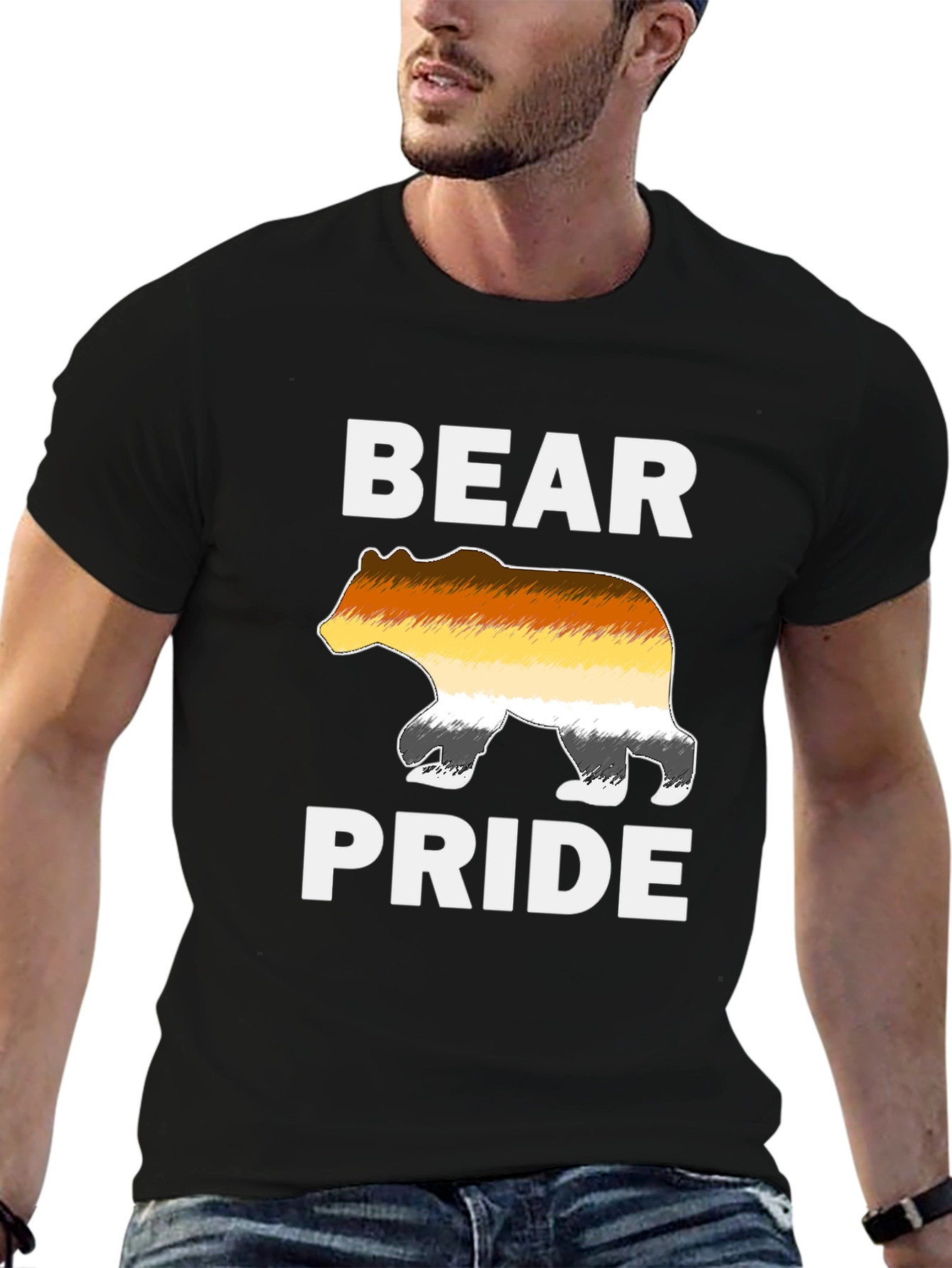 Bear Pride T-Shirt LGBT Gay Pride Bear Flag Tee