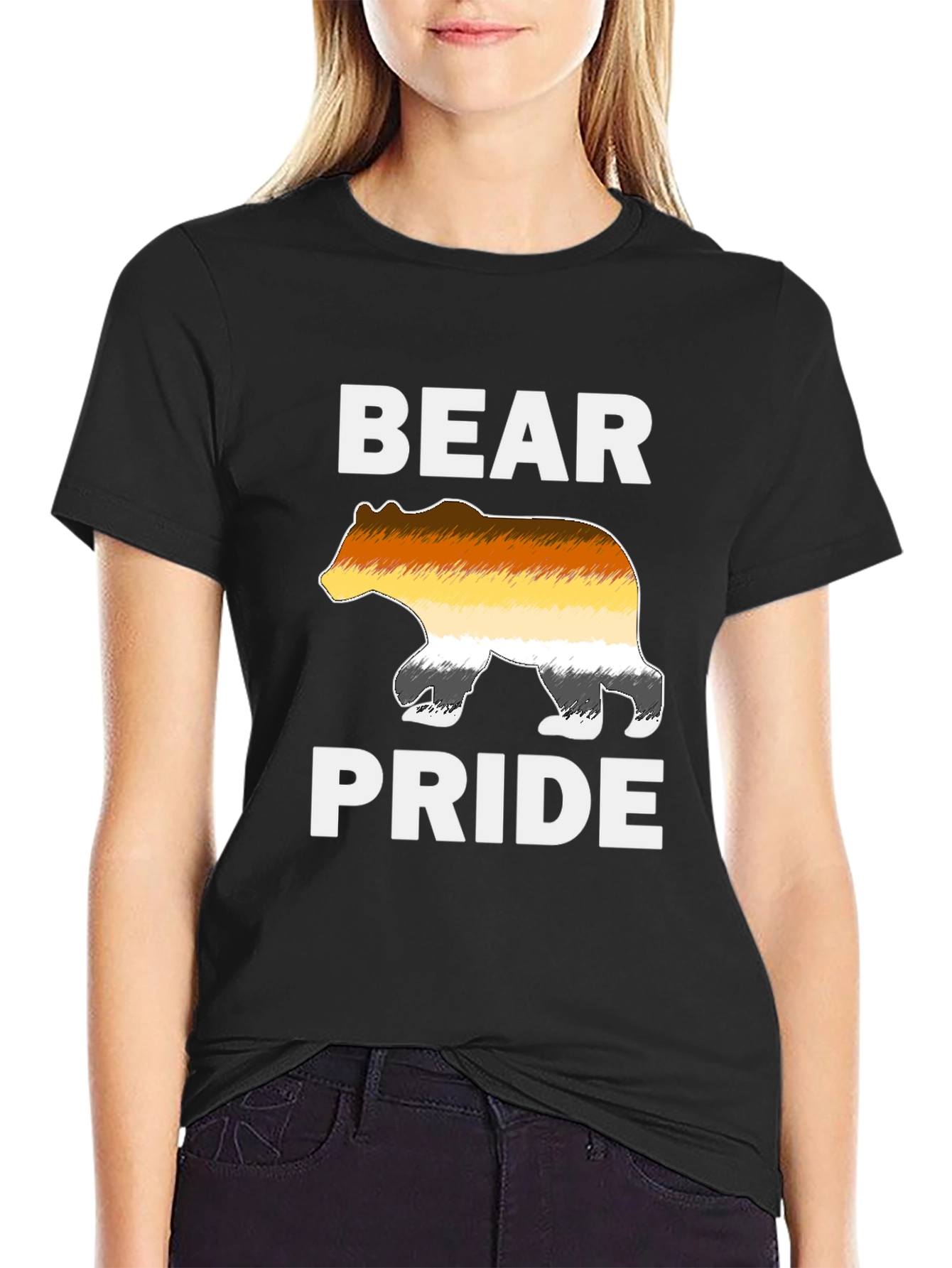 Bear Pride T-Shirt LGBT Gay Pride Bear Flag Tee