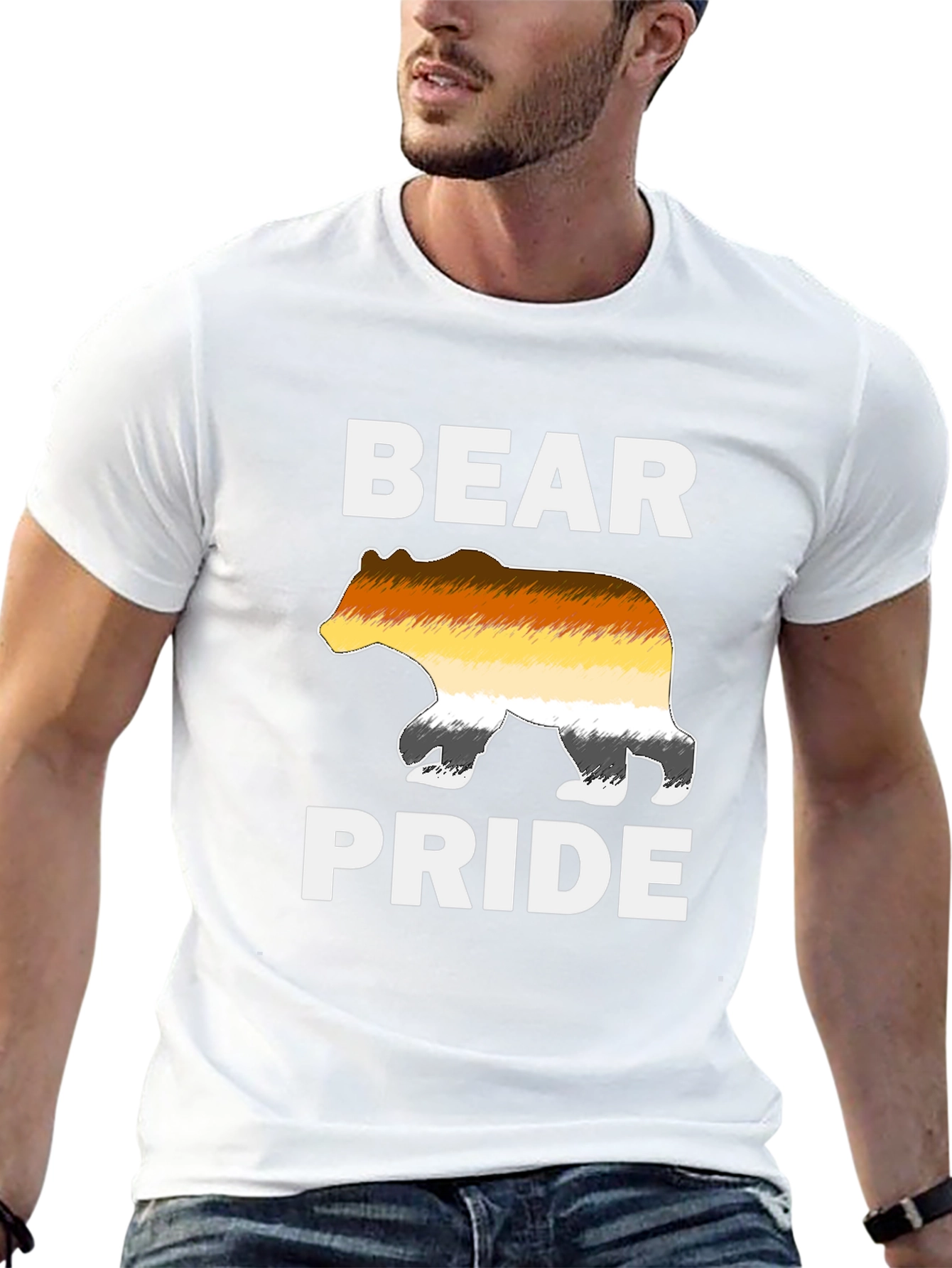 Bear Pride T-Shirt LGBT Gay Pride Bear Flag Tee