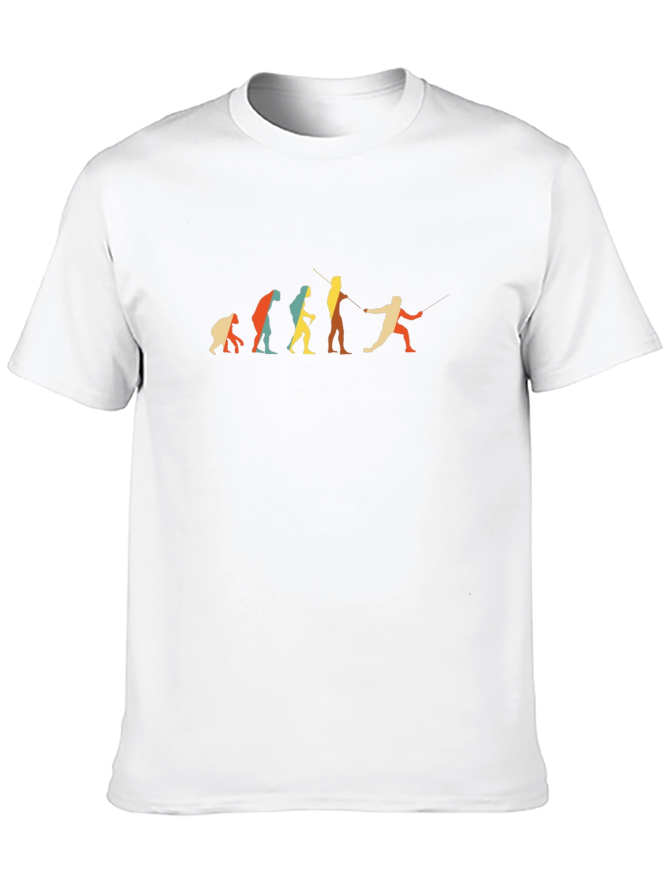 Fencing Evolution Graphic Tee - Black Cotton T-Shirt