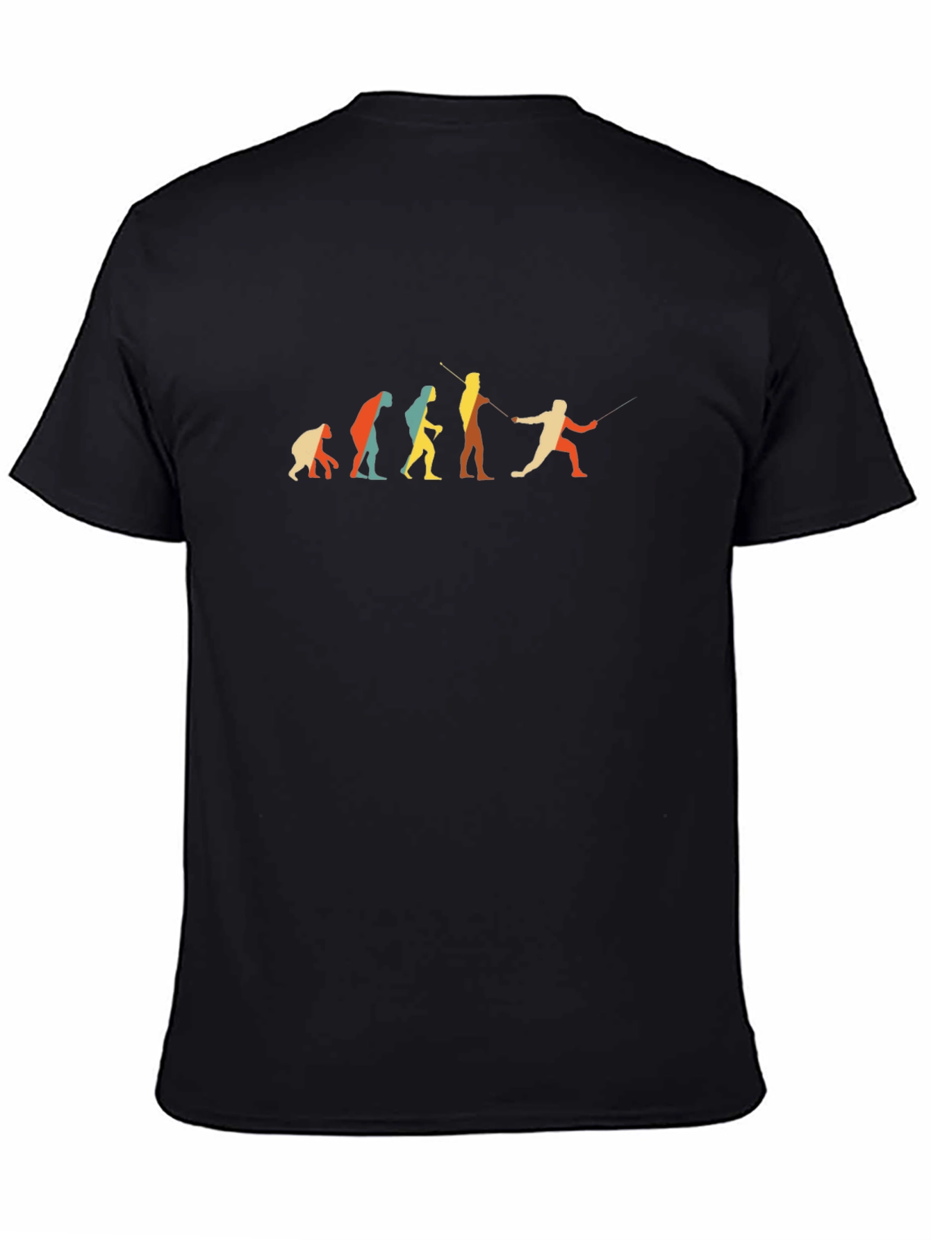 Fencing Evolution Graphic Tee - Black Cotton T-Shirt