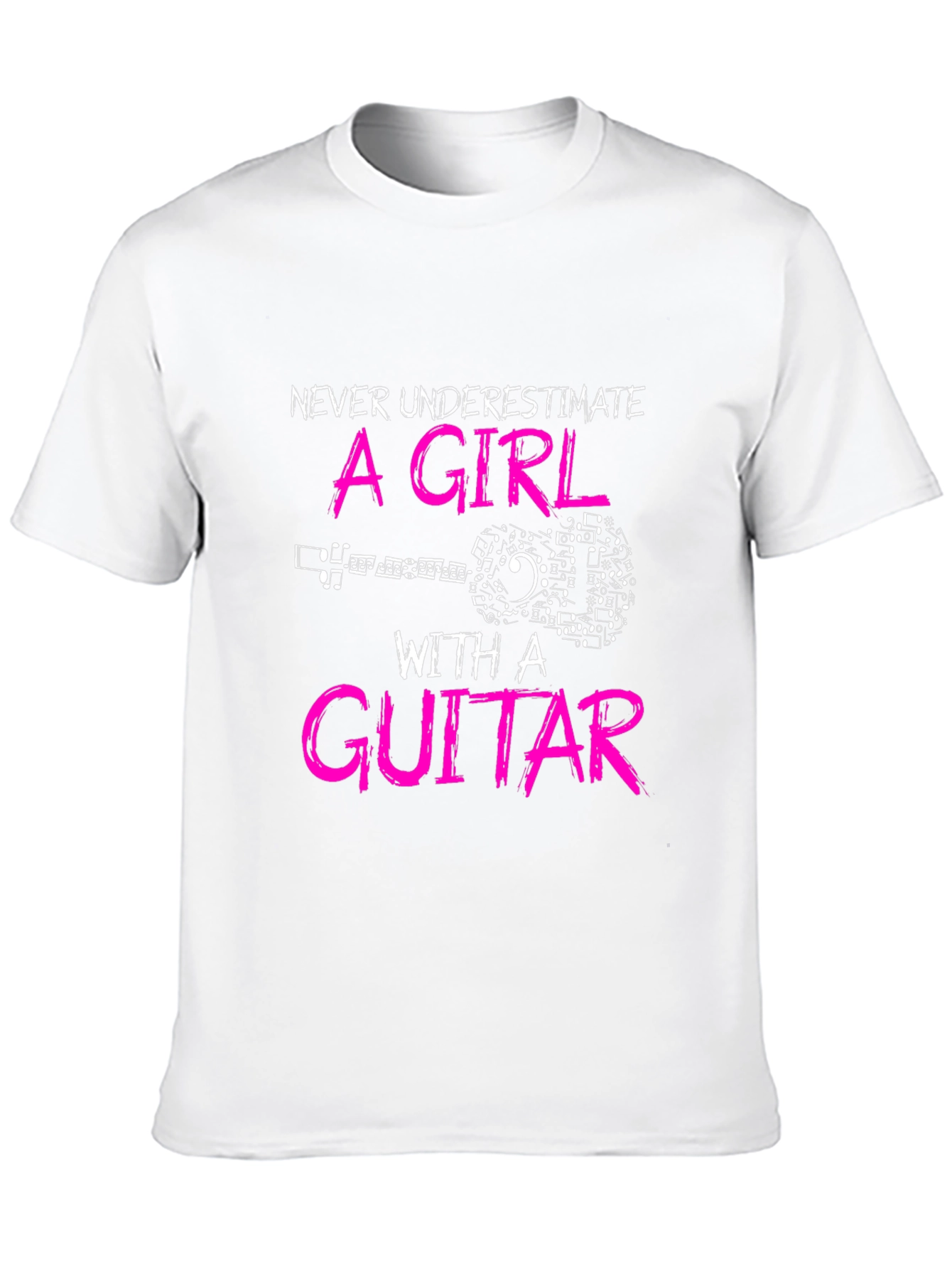 Never Underestimate A Girl With a Guitar T-Shirt