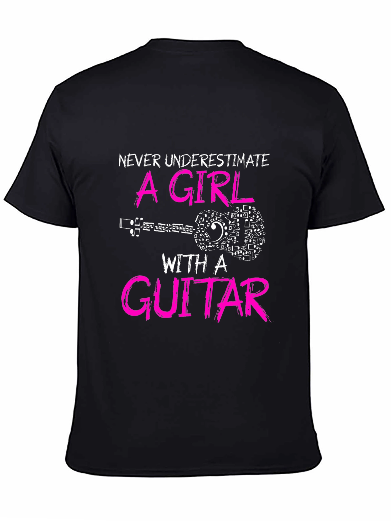 Never Underestimate A Girl With a Guitar T-Shirt