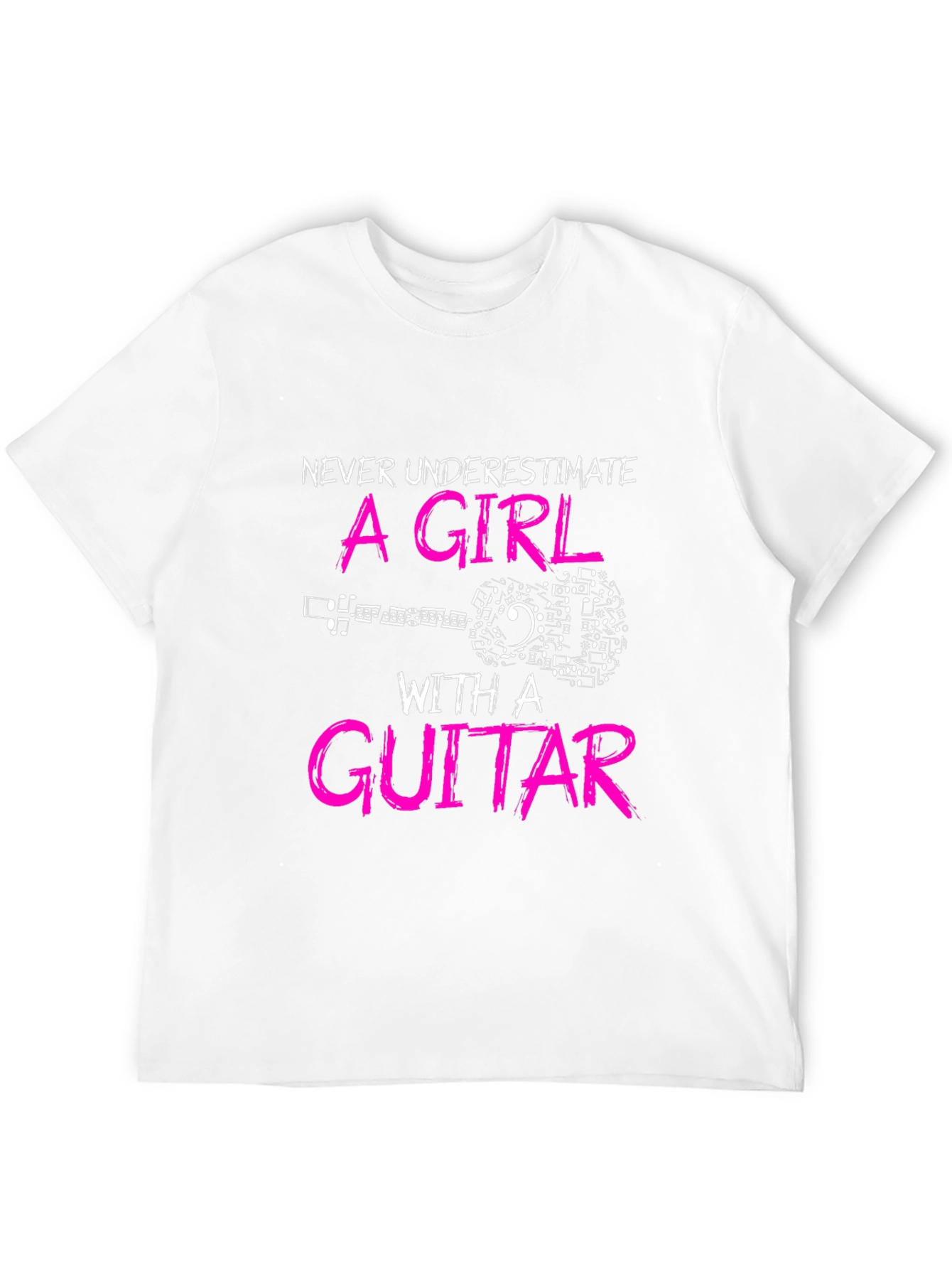 Never Underestimate A Girl With a Guitar T-Shirt