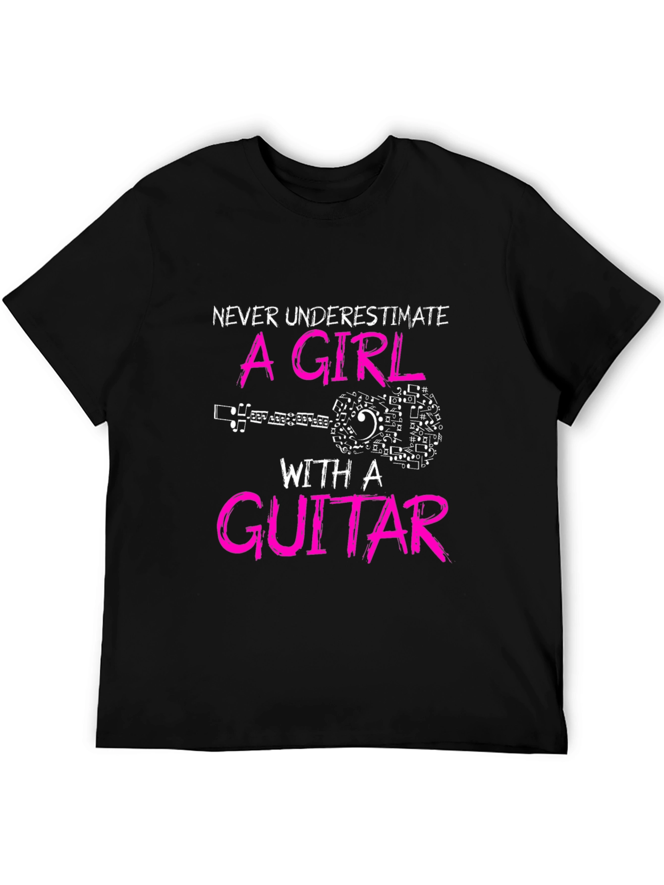 Never Underestimate A Girl With a Guitar T-Shirt