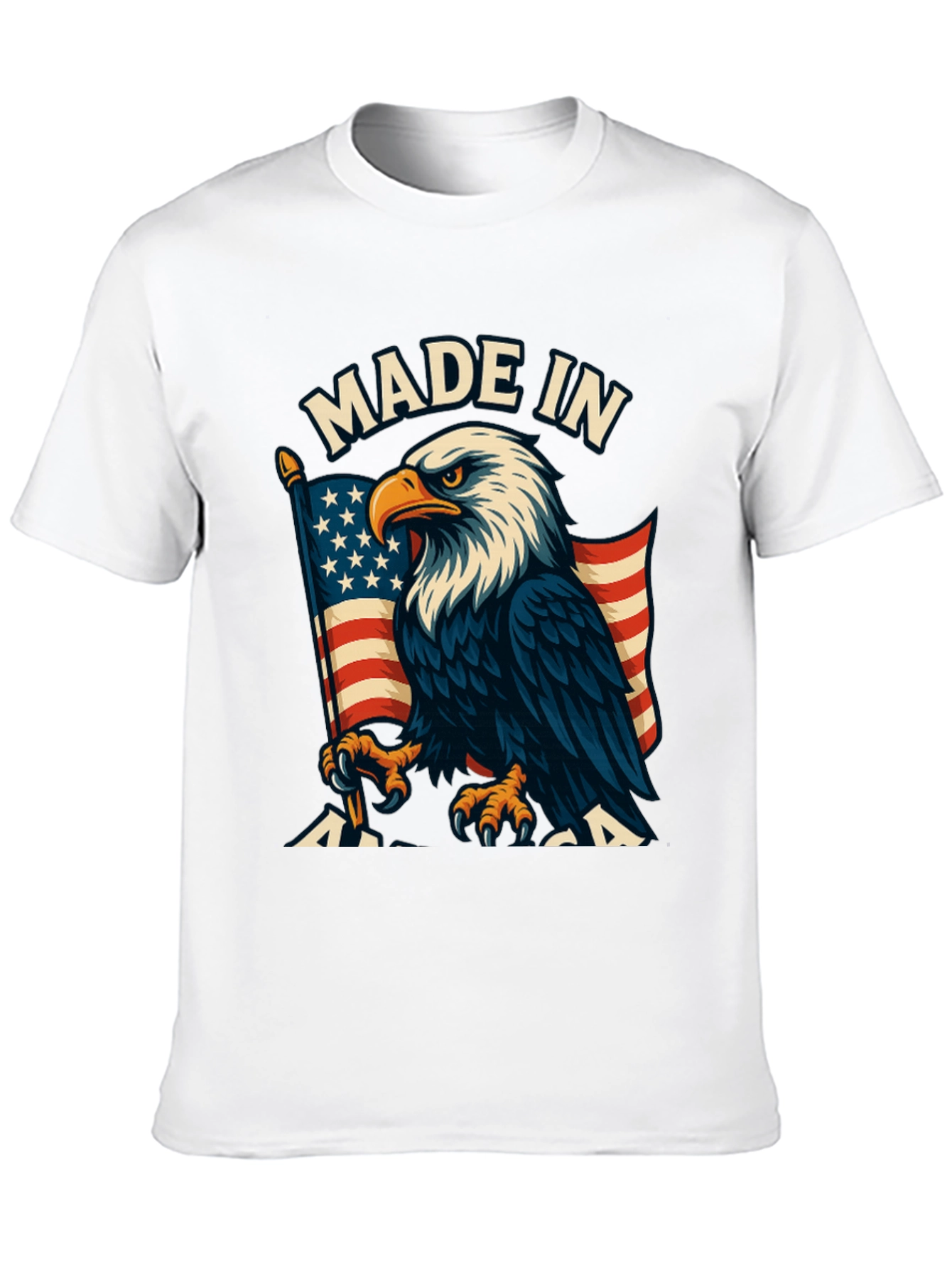 Made In Eagle USA Flag Graphic T-Shirt