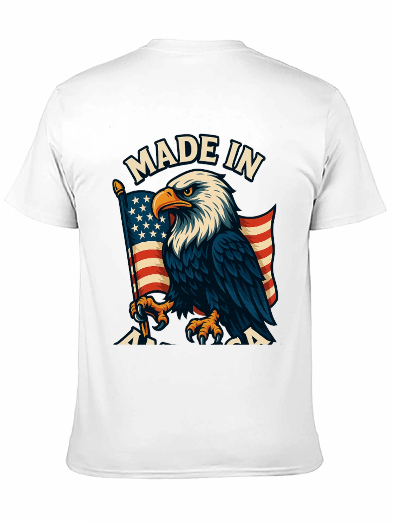 Made In Eagle USA Flag Graphic T-Shirt