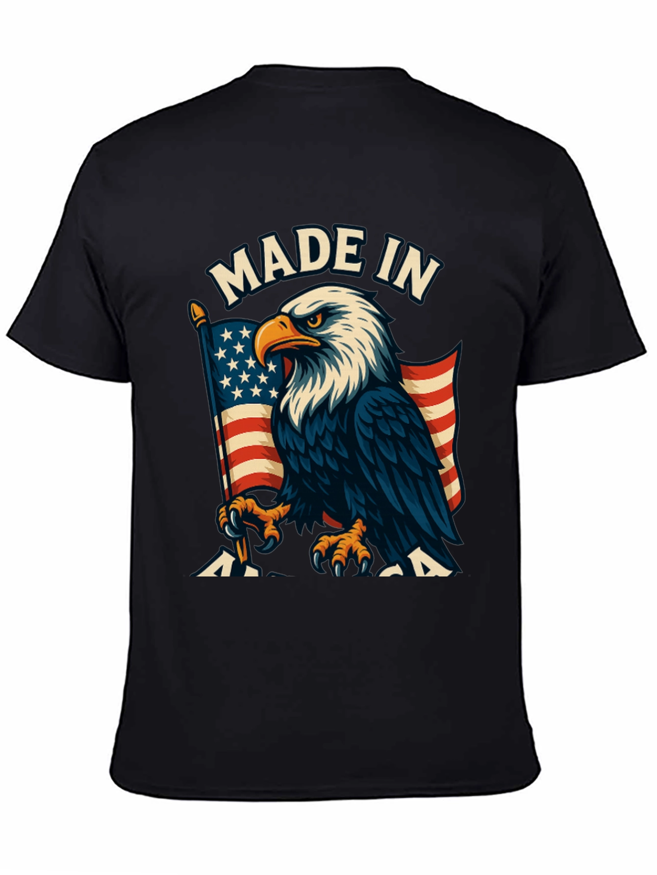 Made In Eagle USA Flag Graphic T-Shirt