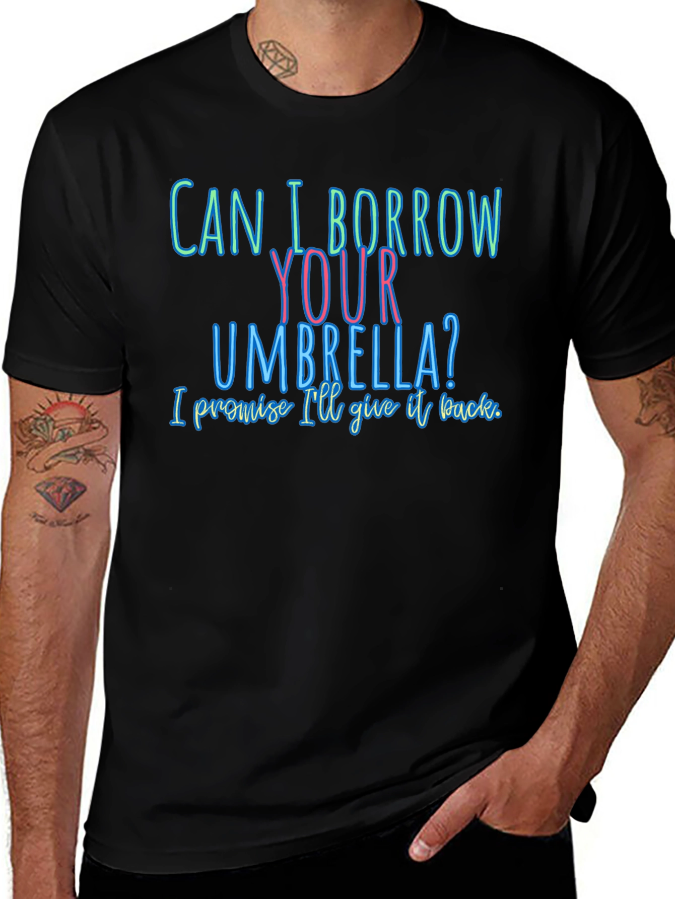 Funny T-Shirt: Can I Borrow Your Umbrella?