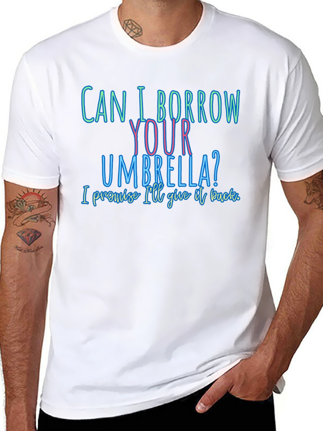Funny T-Shirt: Can I Borrow Your Umbrella?