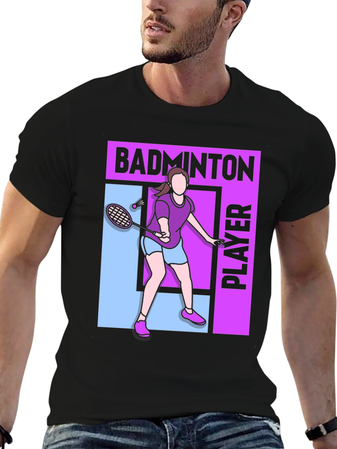 Badminton Player Graphic Tee - Unisex