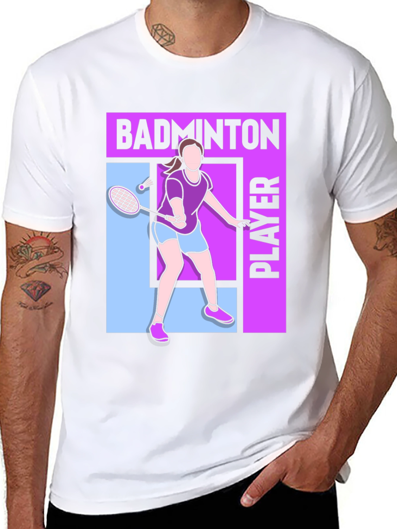 Badminton Player Graphic Tee - Unisex