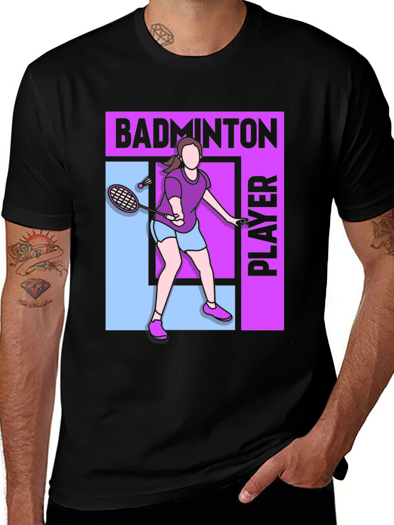 Badminton Player Graphic Tee - Unisex