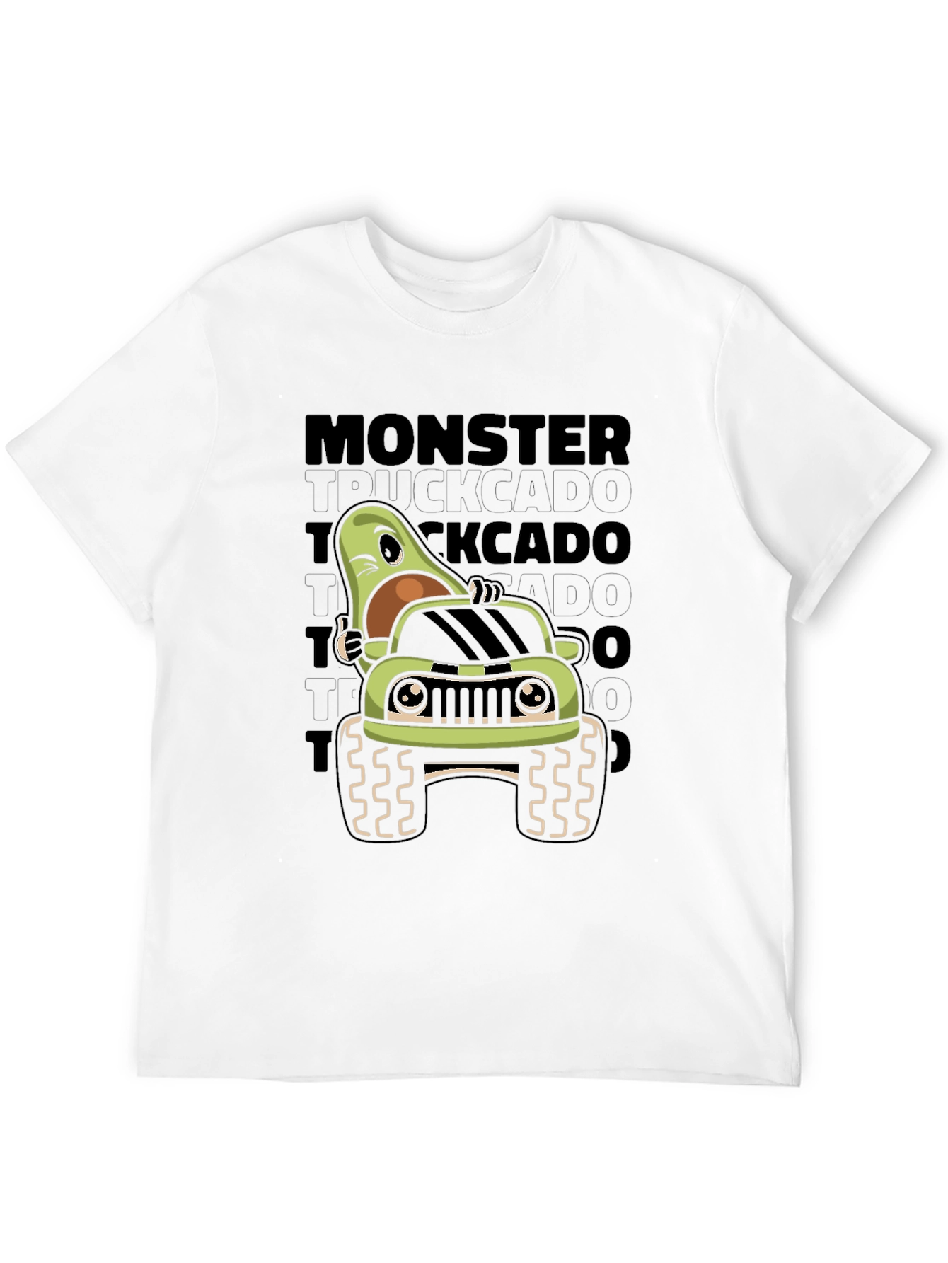 Monster Truck Avocado Graphic T-Shirt