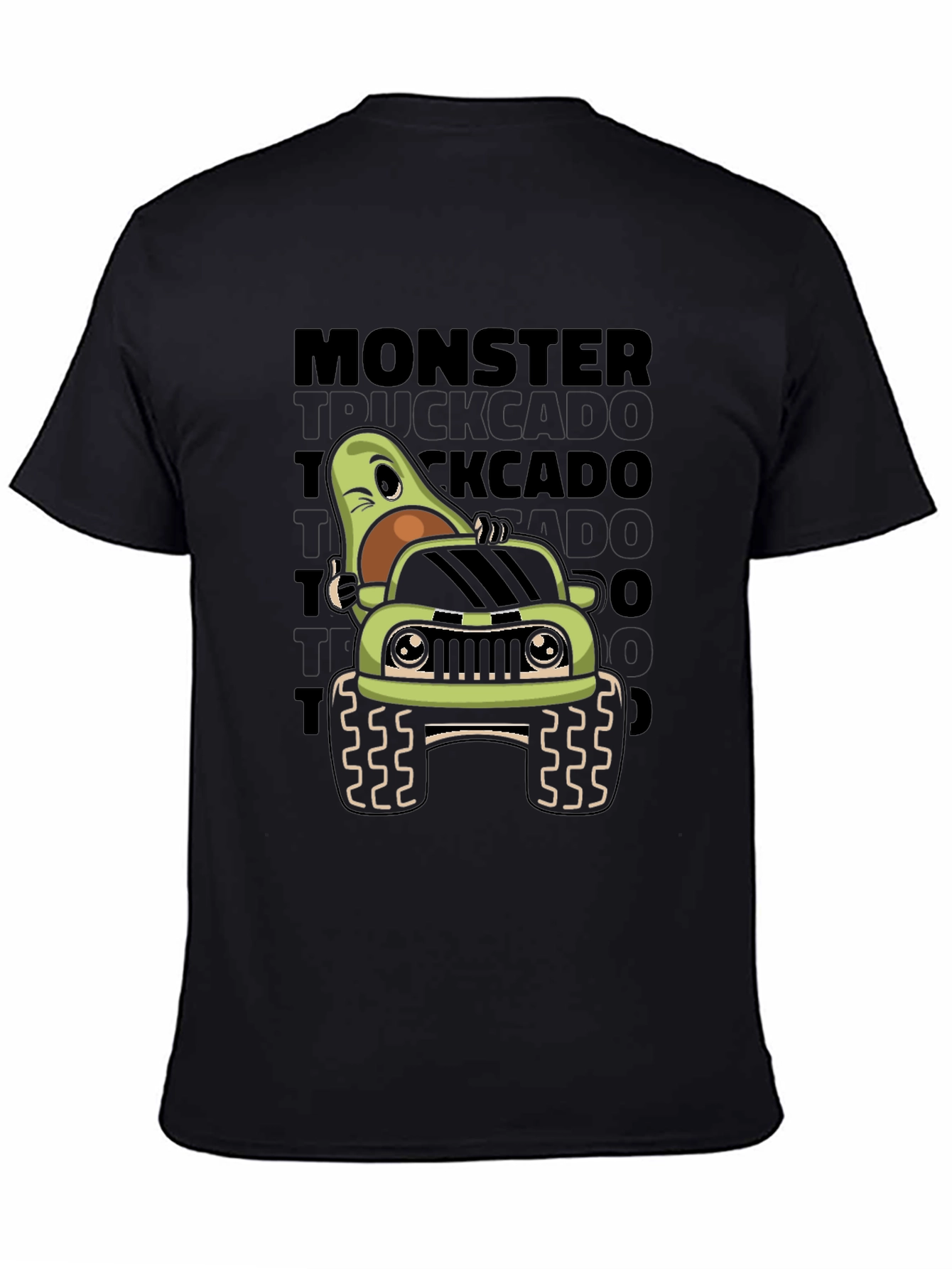 Monster Truck Avocado Graphic T-Shirt