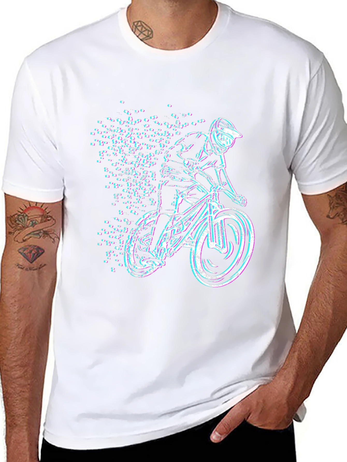 Cool Mountain Bike Rider Graphic T-Shirt