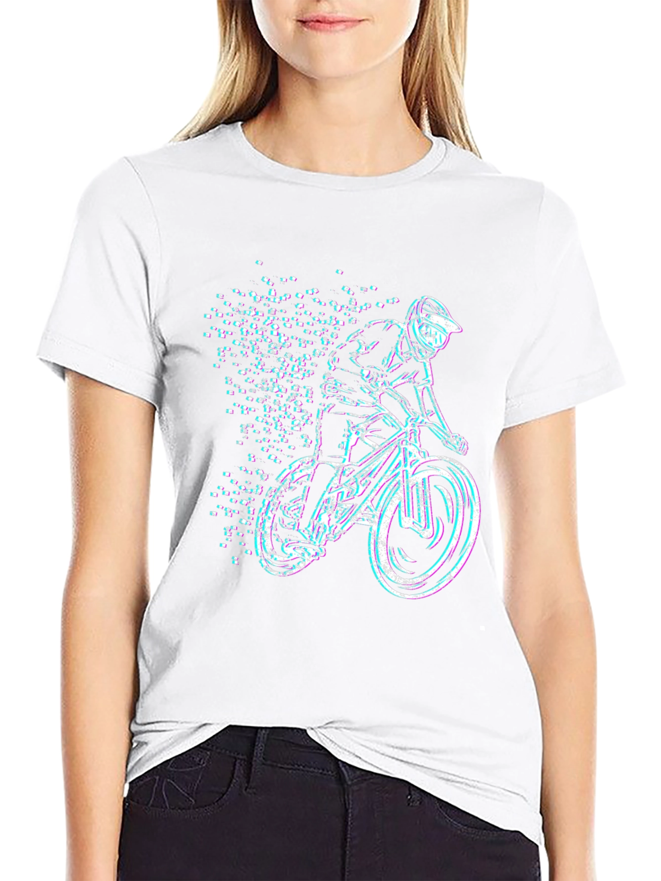 Cool Mountain Bike Rider Graphic T-Shirt