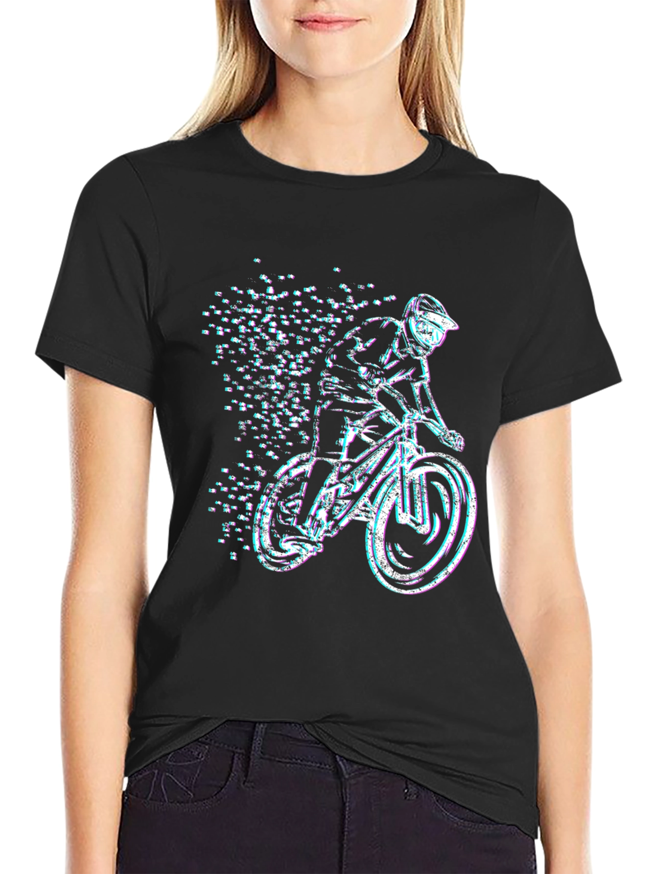 Cool Mountain Bike Rider Graphic T-Shirt