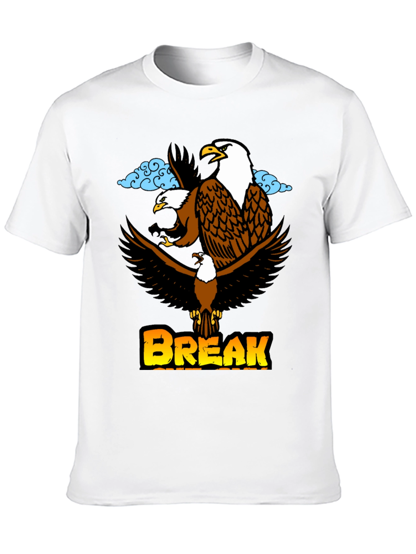 Eagle Break T-Shirt - Black Graphic Tee