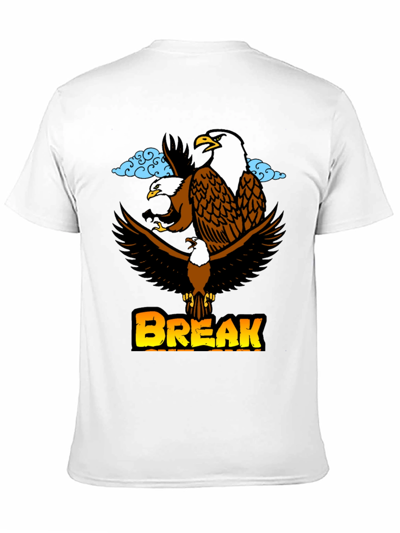 Eagle Break T-Shirt - Black Graphic Tee