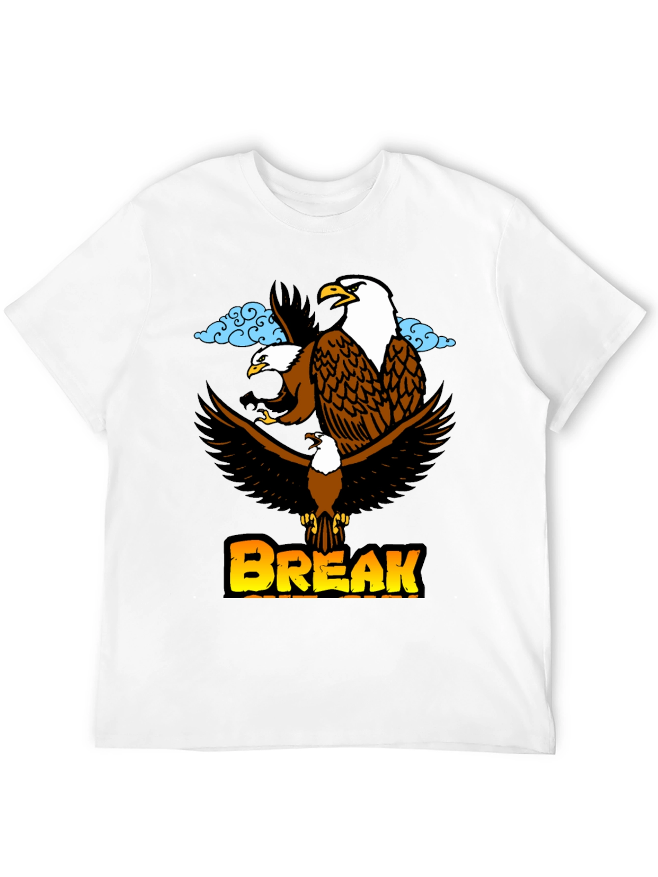 Eagle Break T-Shirt - Black Graphic Tee