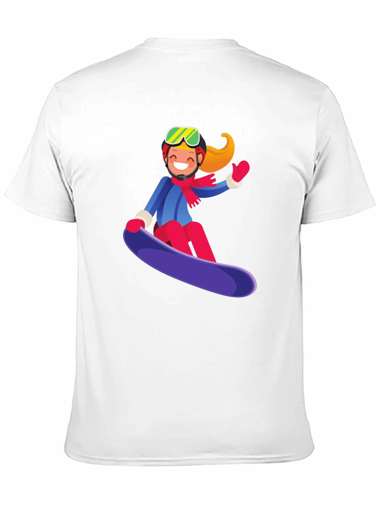 Snowboard Girl Graphic Tee - Black Cotton Casual Shirt