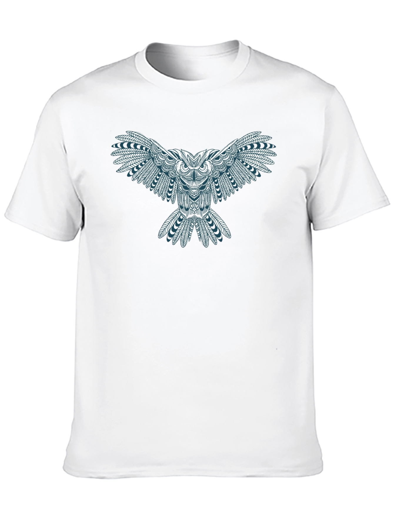 Owl Graphic Print Tee - Black