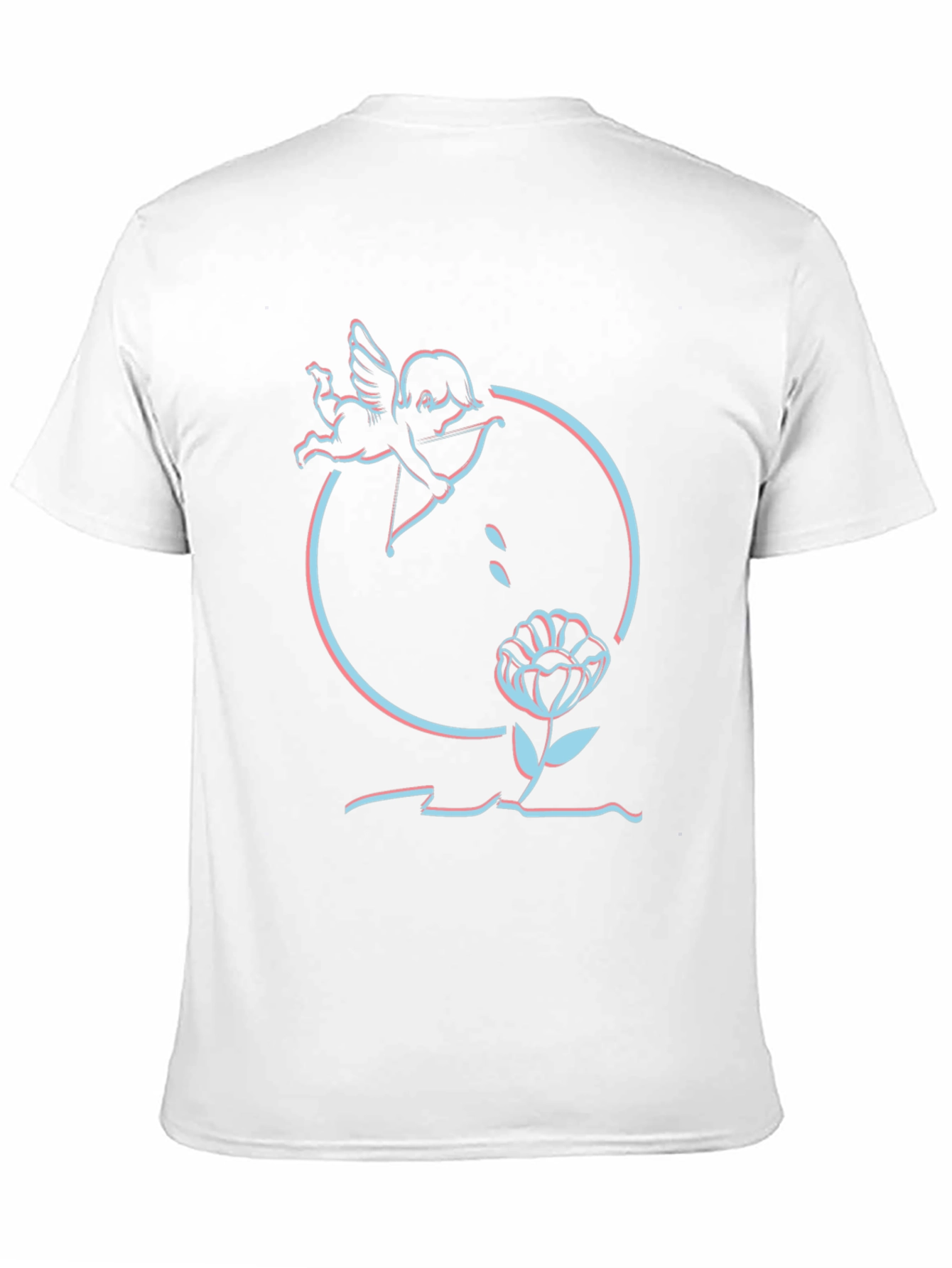 Cupids Flower Black T-Shirt