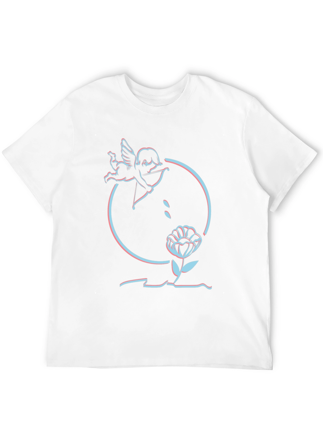 Cupids Flower Black T-Shirt