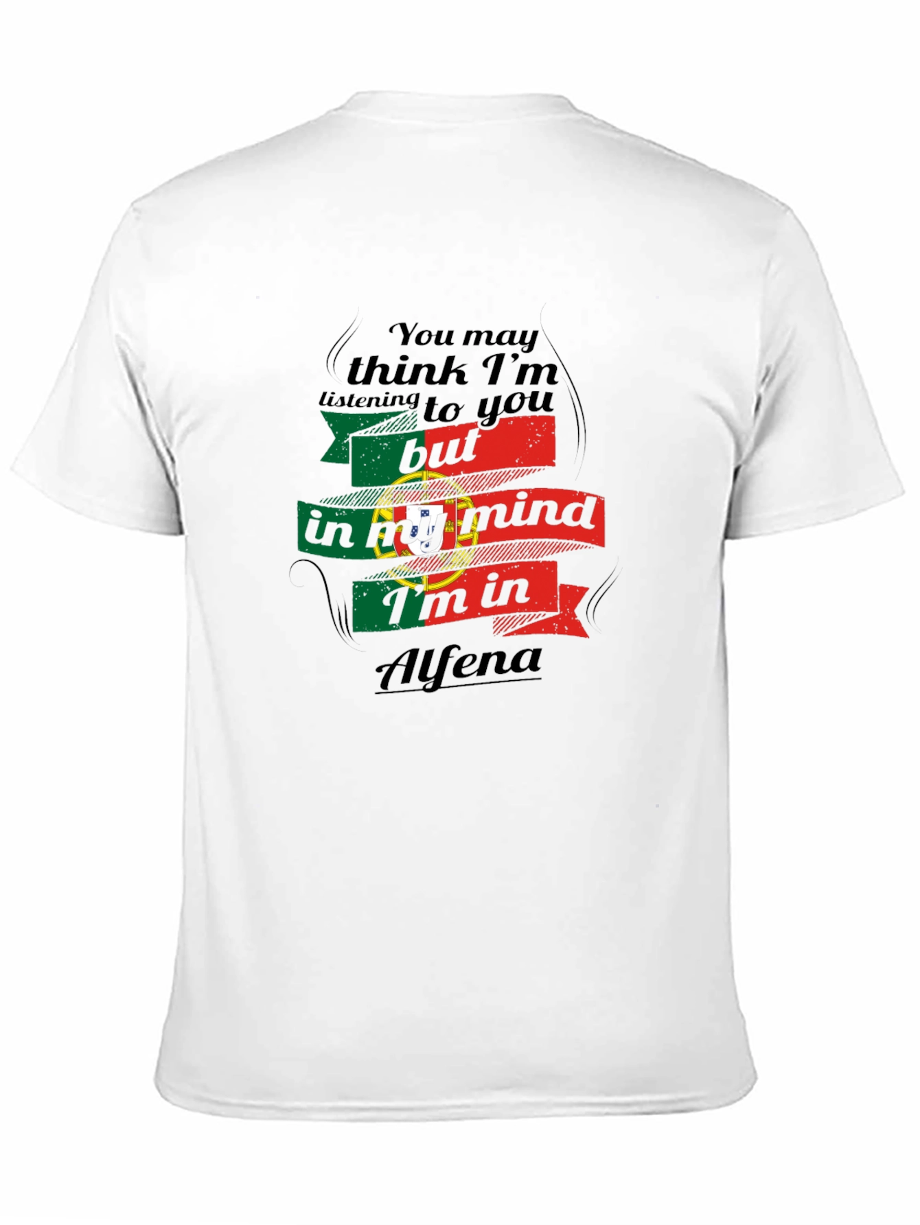 Alfena Portugal Mind T-Shirt - Black Cotton Tee