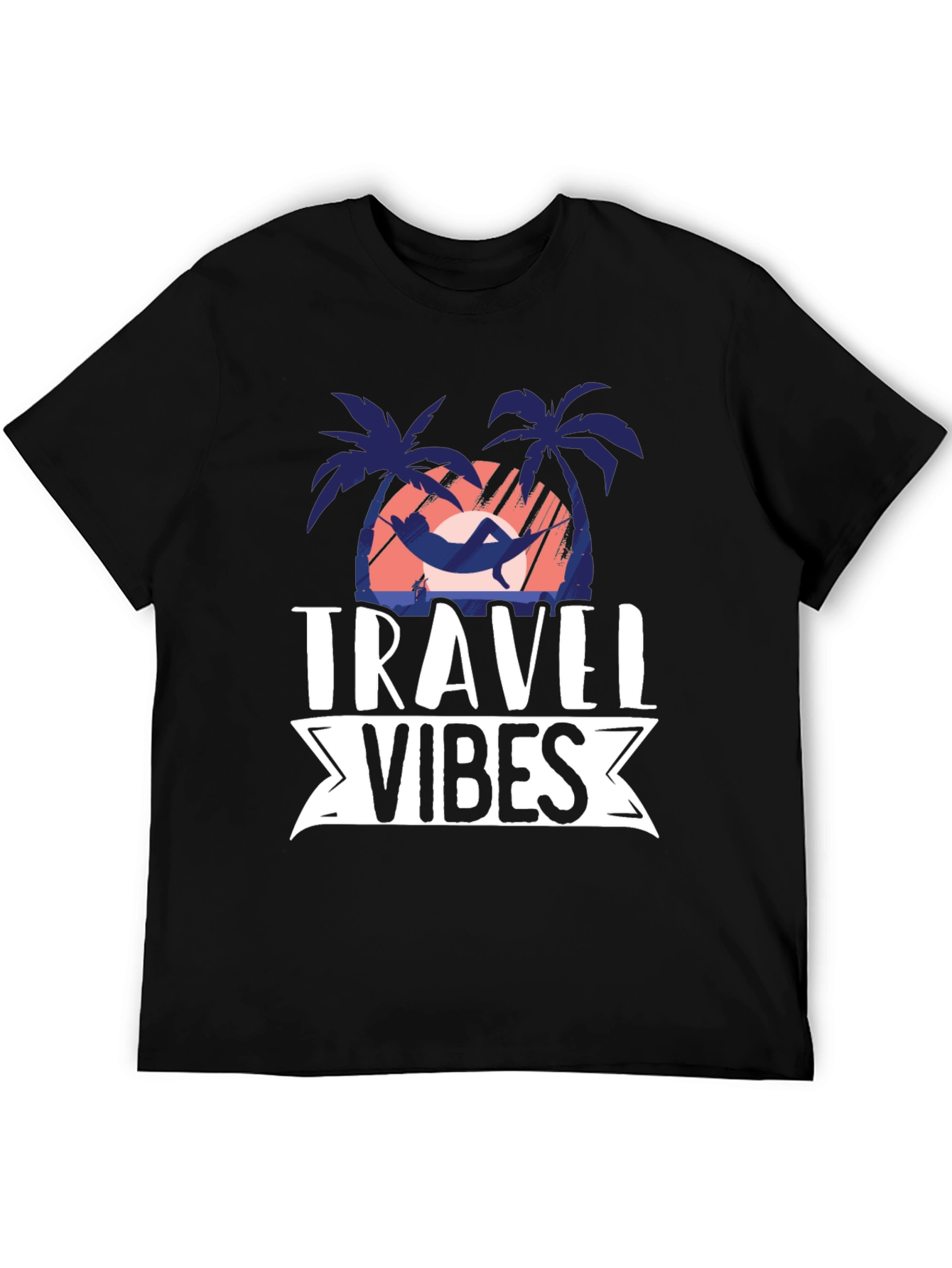Travel Vibes Graphic Tee - Black
