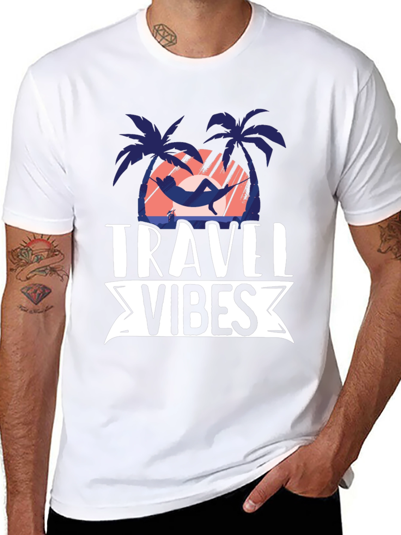 Travel Vibes Graphic Tee - Black
