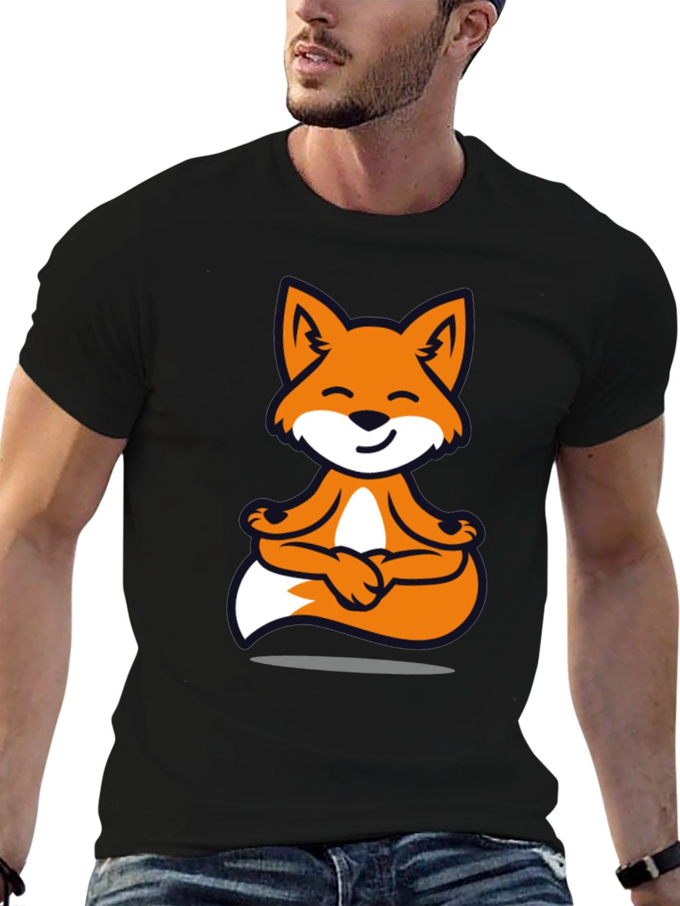 Meditating Fox T-Shirt - Zen Style
